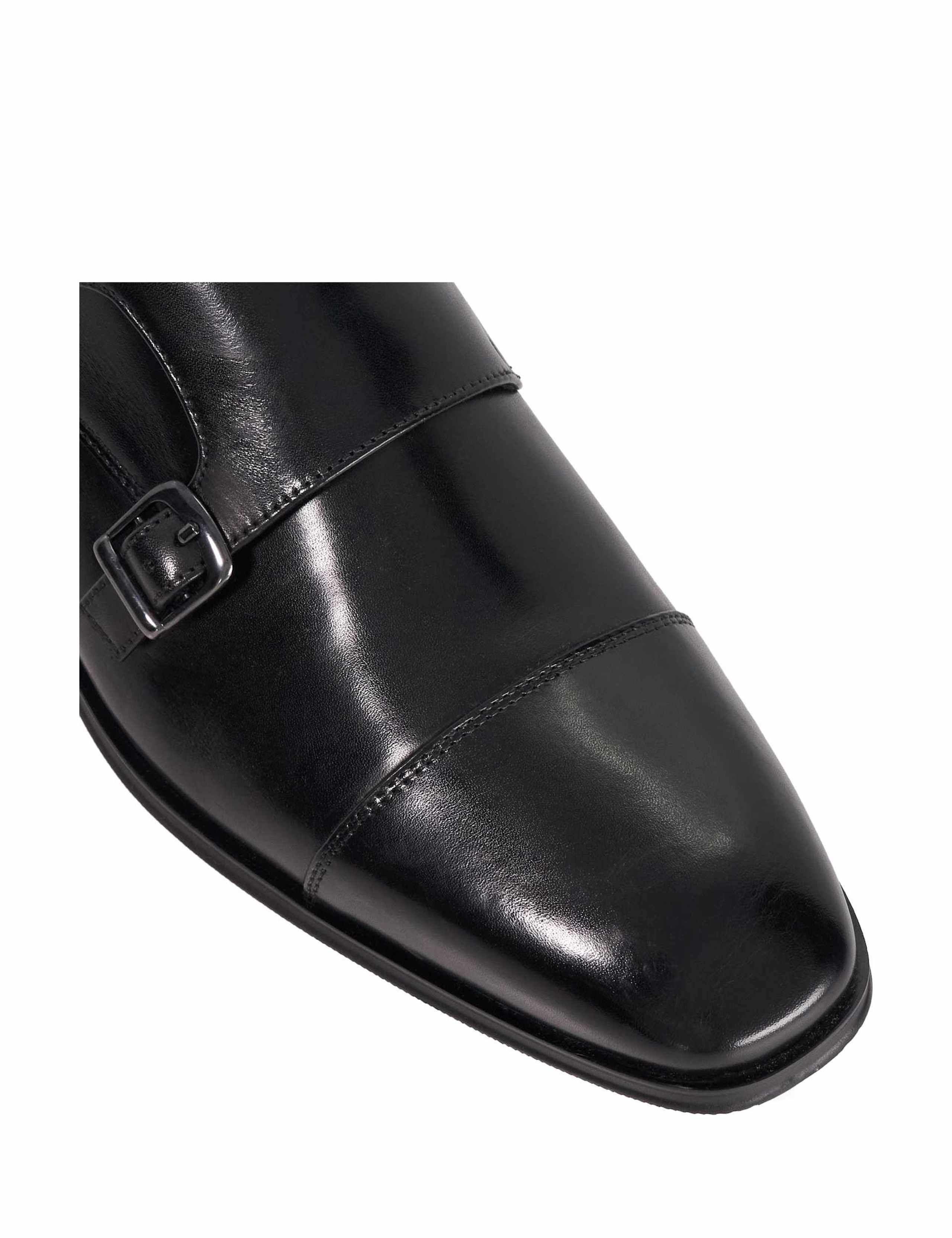 Wide Fit Leather Double Monk Strap Shoes 6 of 6