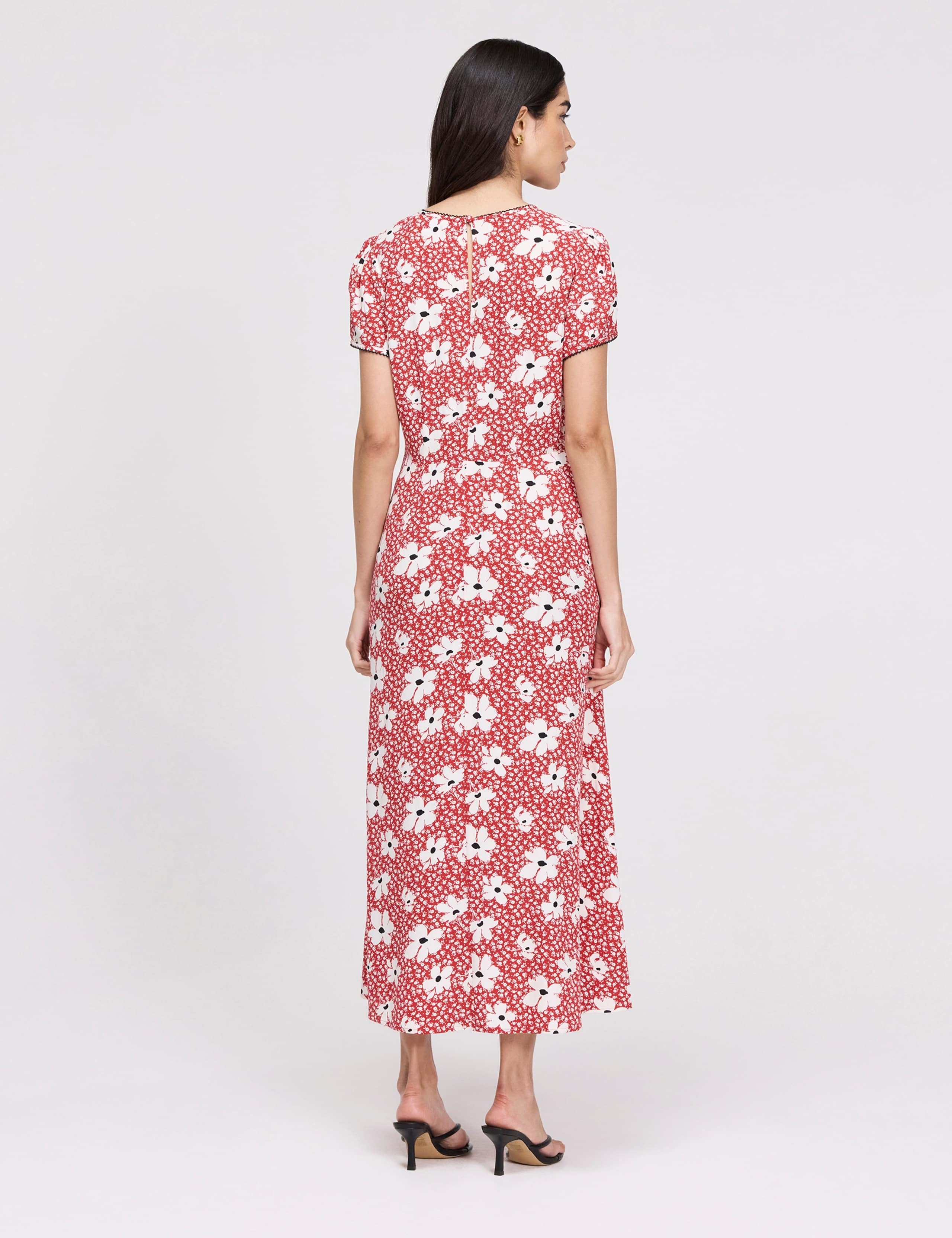Floral Midi Waisted Dress 4 of 8