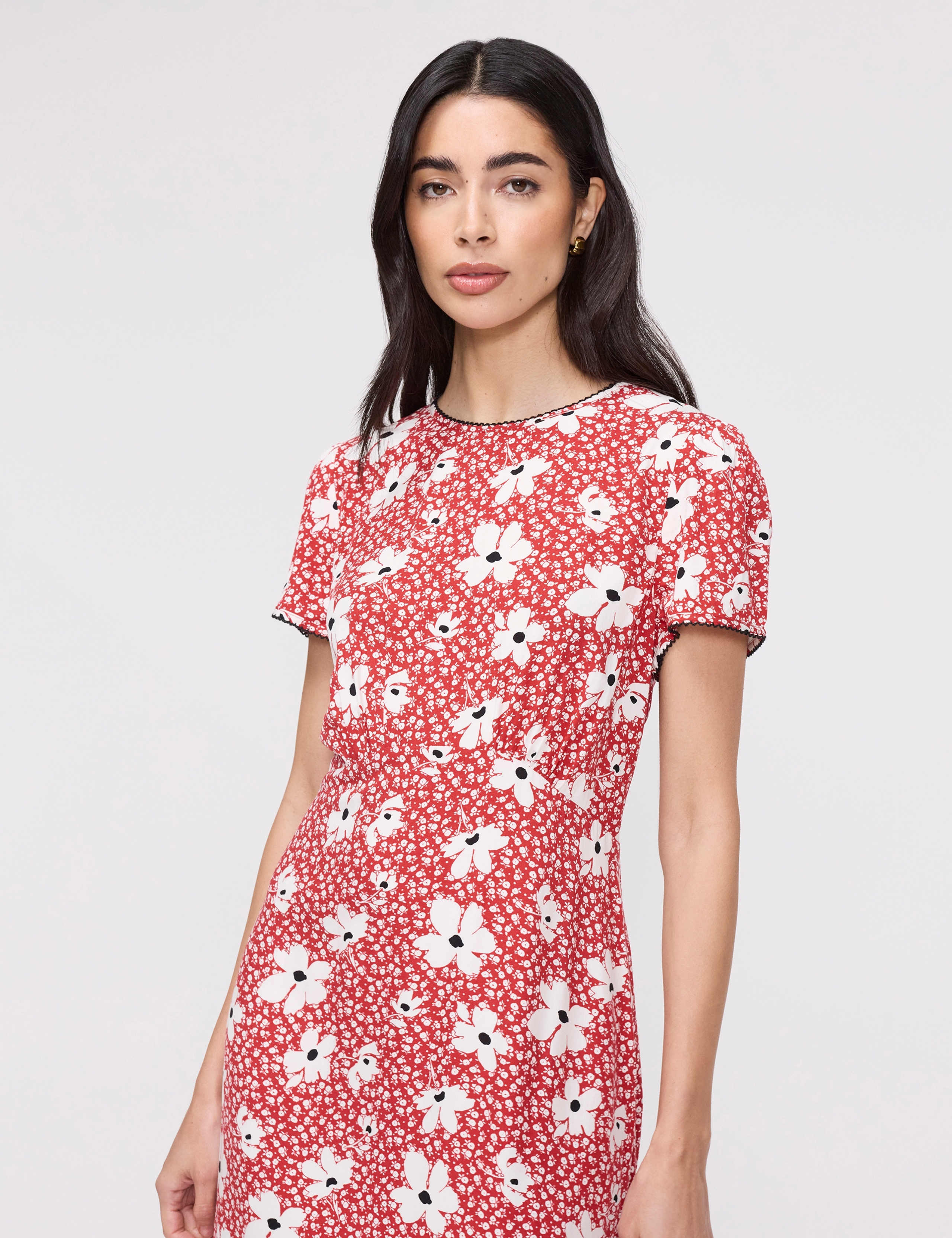 Floral Midi Waisted Dress 5 of 8