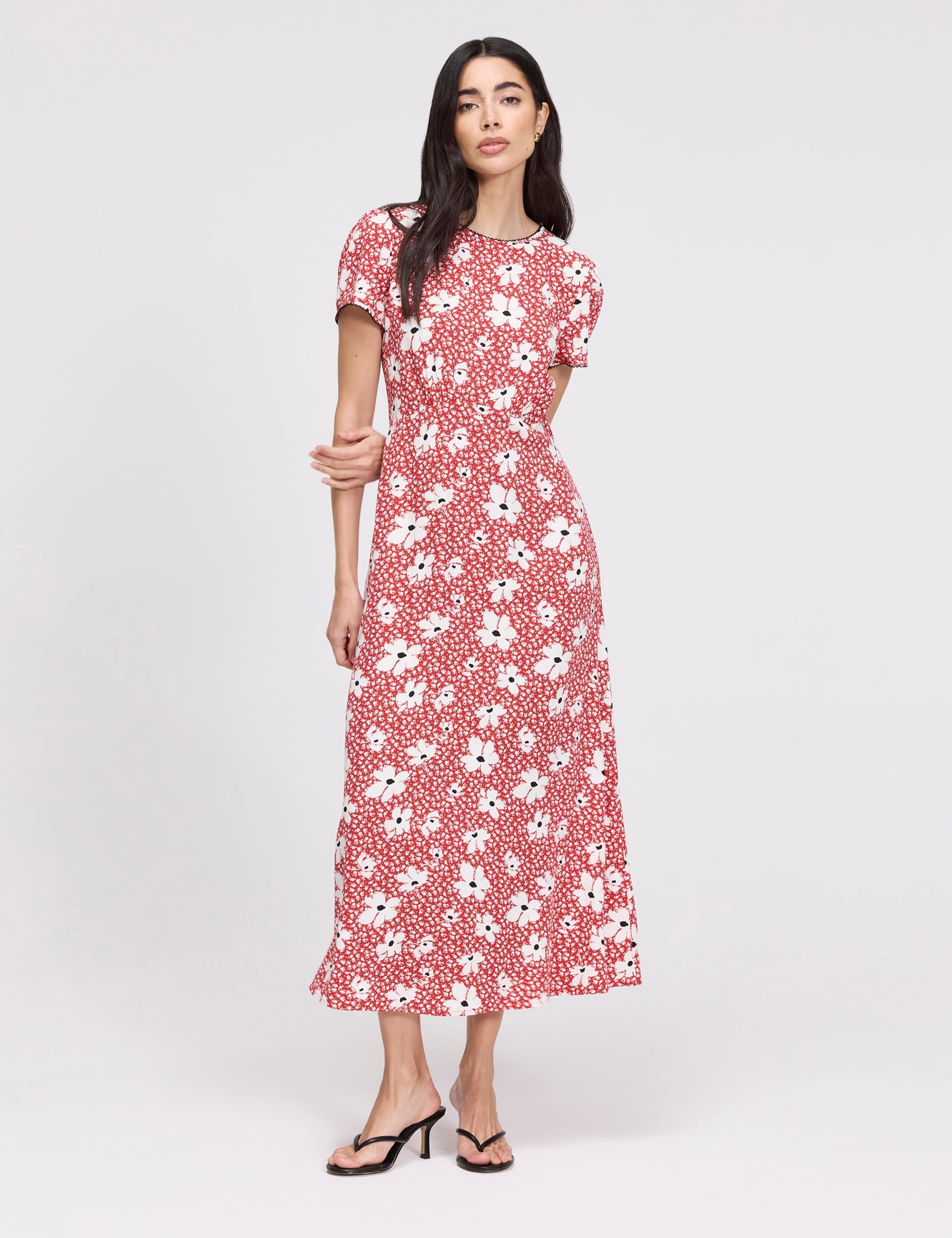 Floral Midi Waisted Dress 8 of 8
