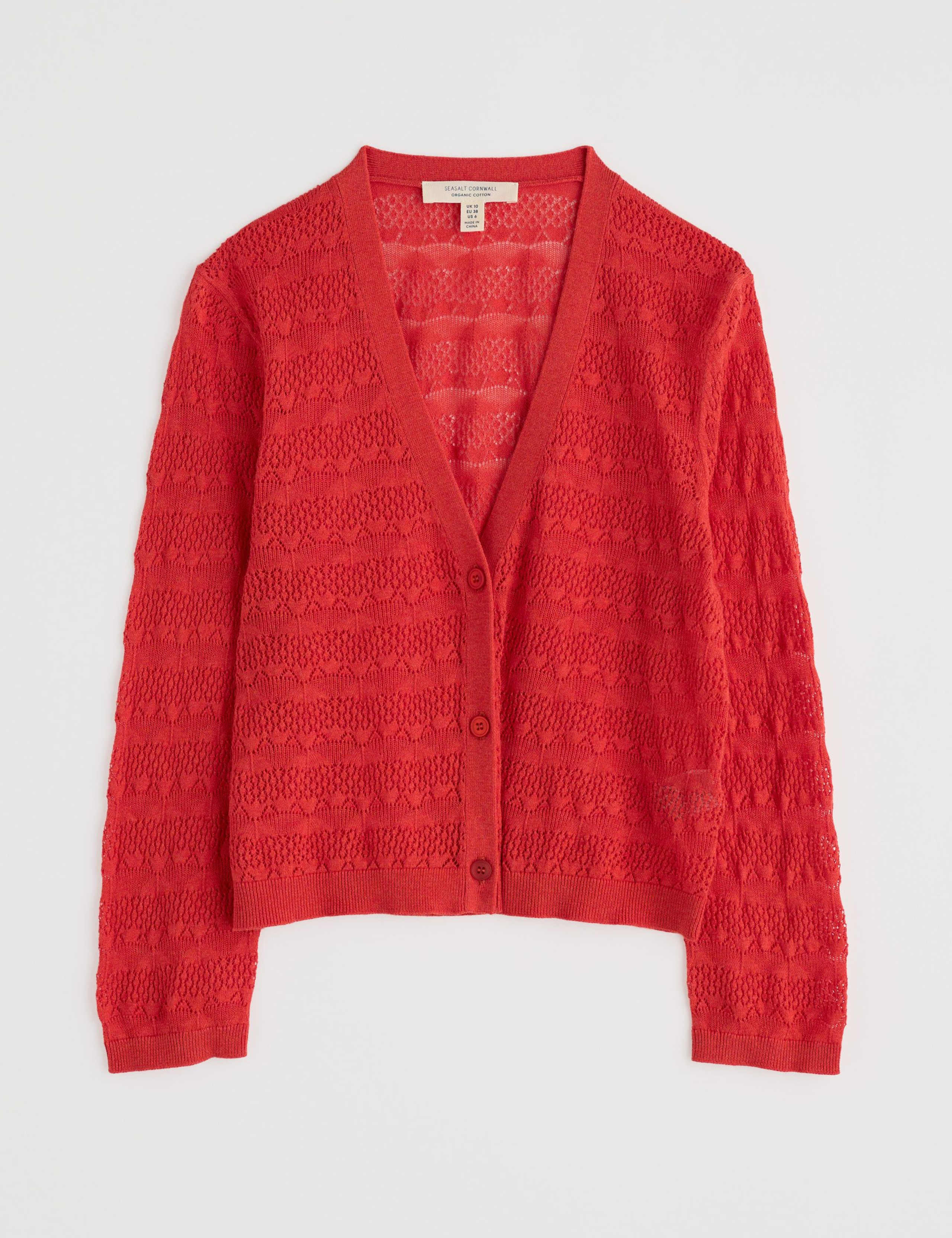 Pure Cotton Textured V-Neck Cardigan 2 of 4