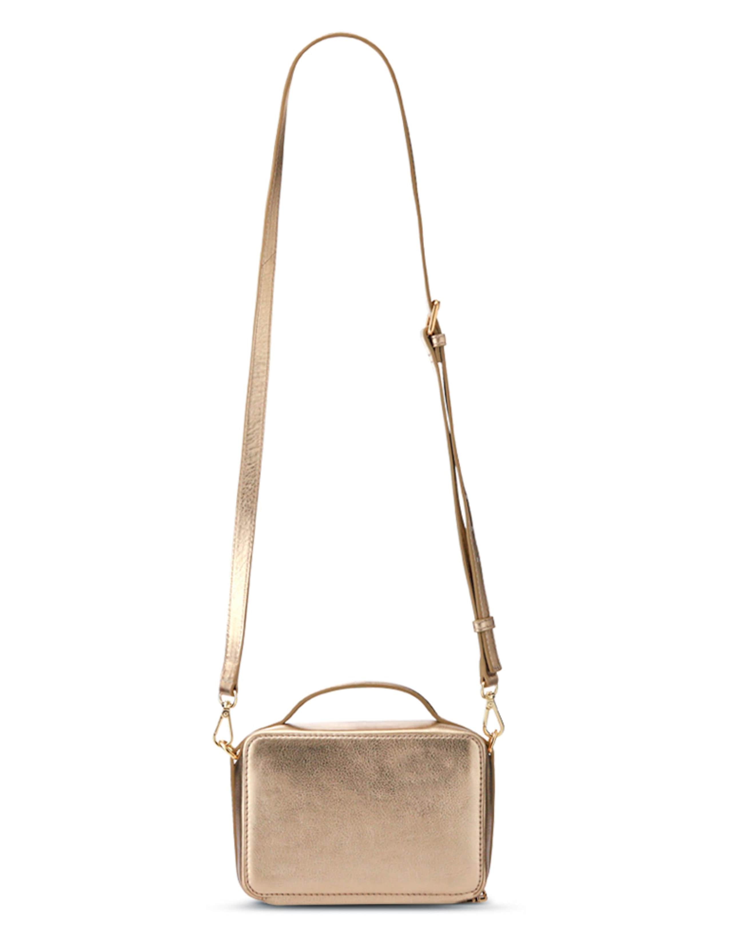 Leather Metallic Zip Around Cross Body Bag 4 of 5