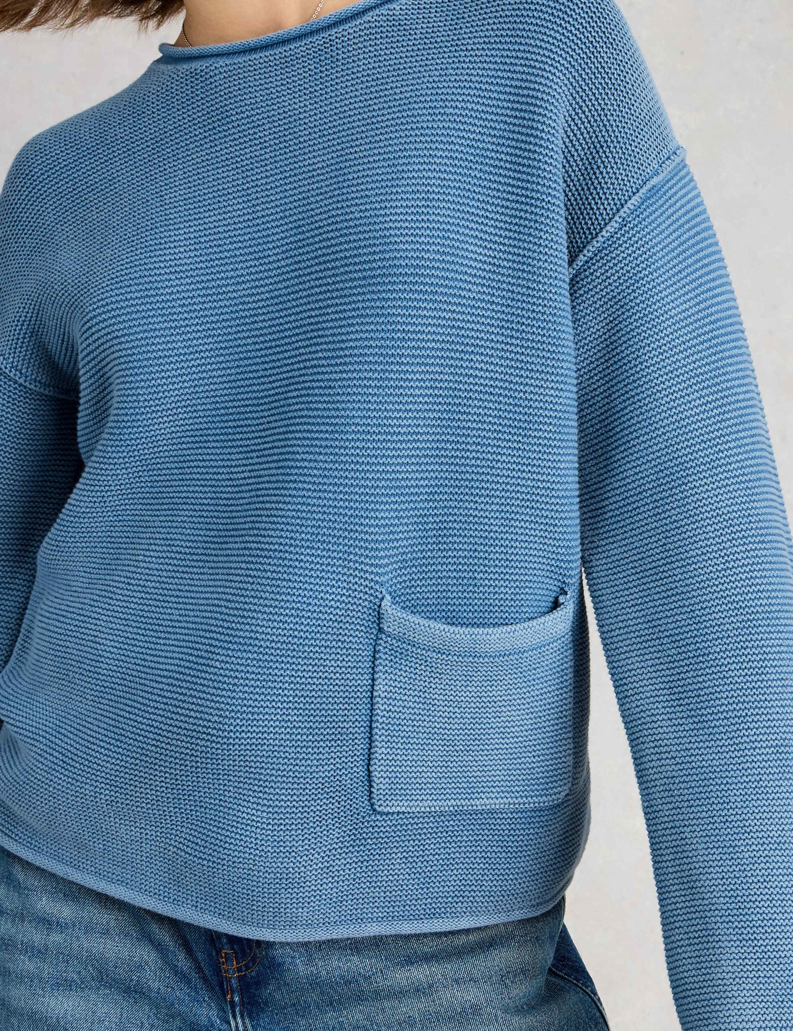 Pure Cotton Textured Crew Neck Jumper 5 of 6