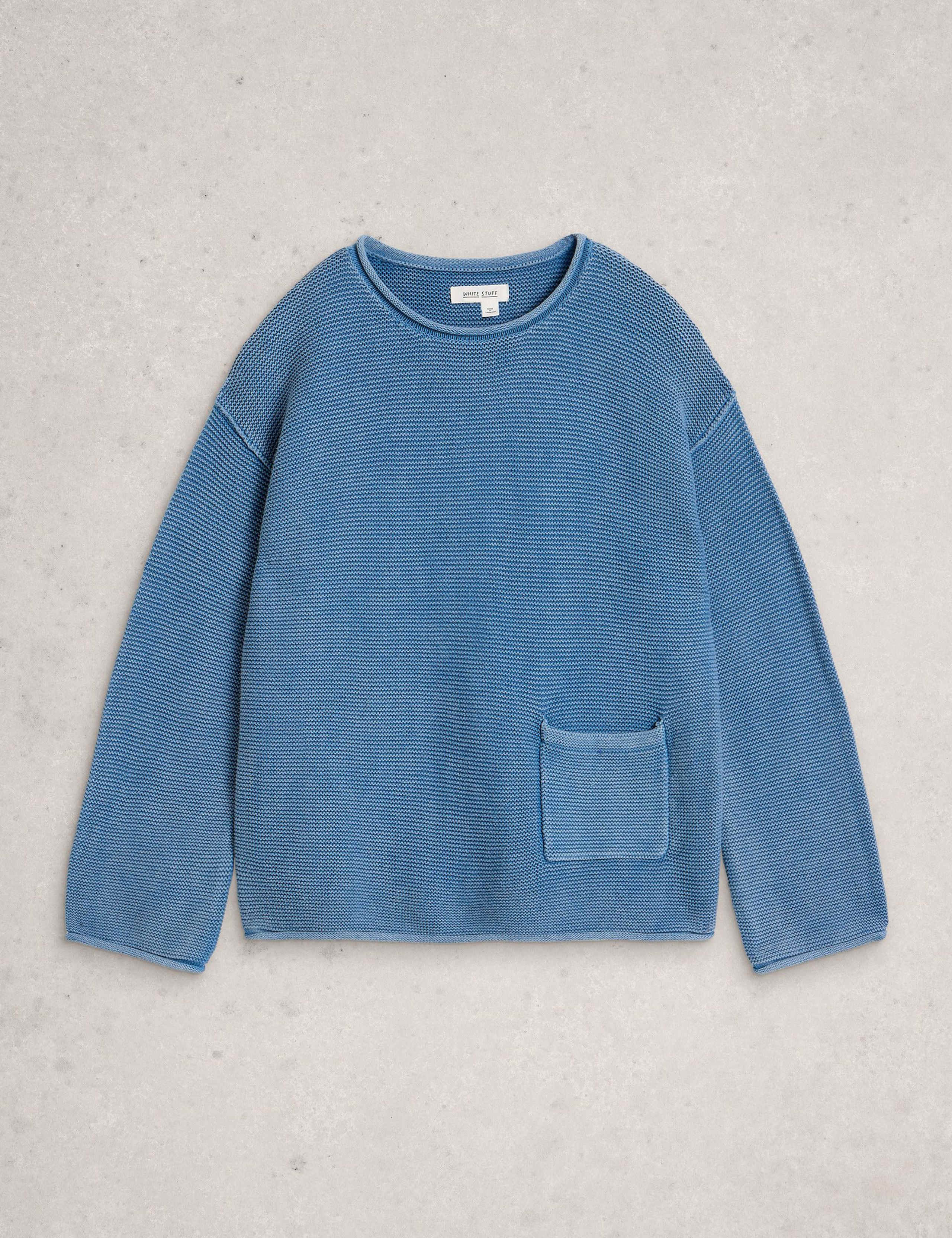 Pure Cotton Textured Crew Neck Jumper 2 of 6