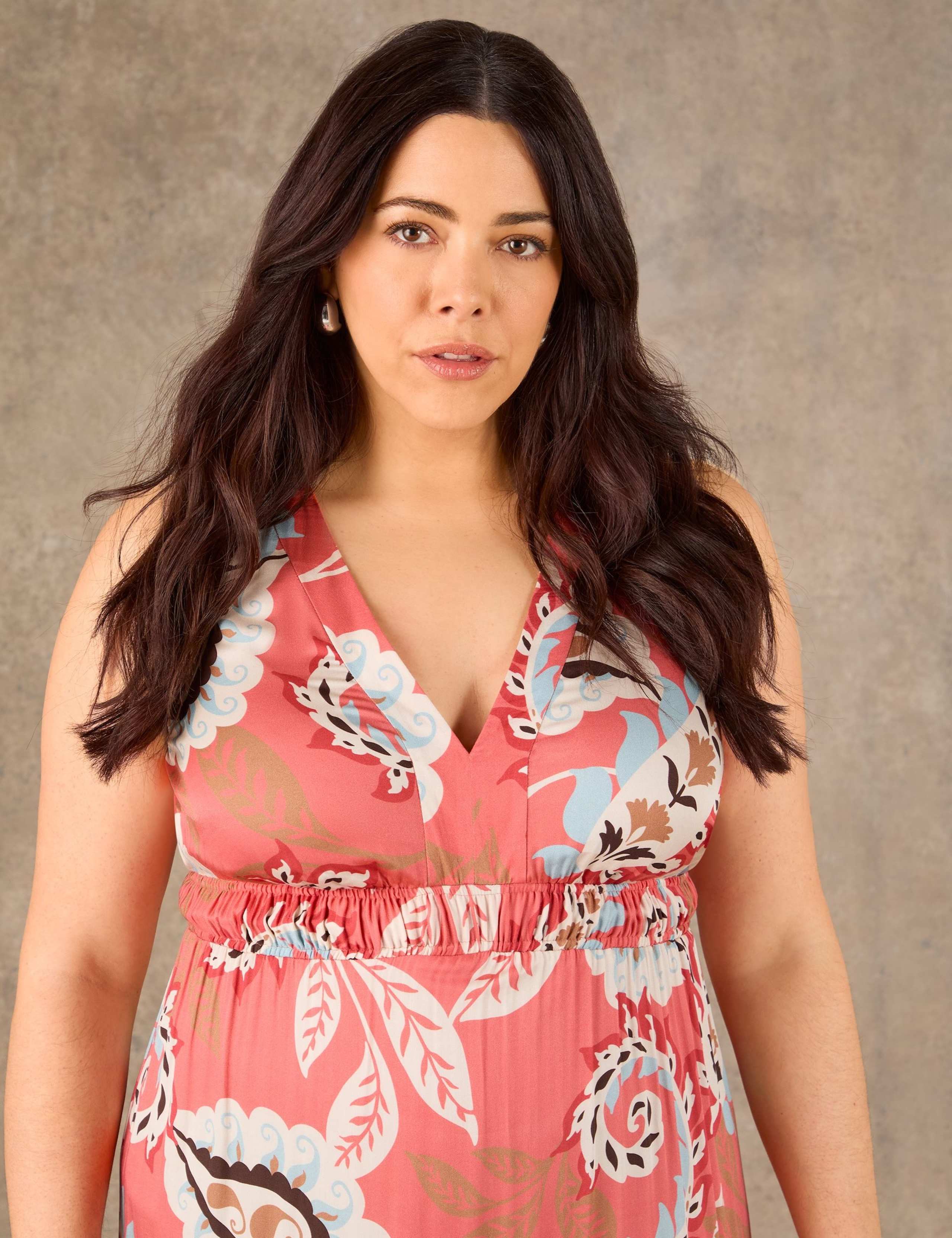 Paisley V-Neck Maxi Tiered Dress 4 of 4