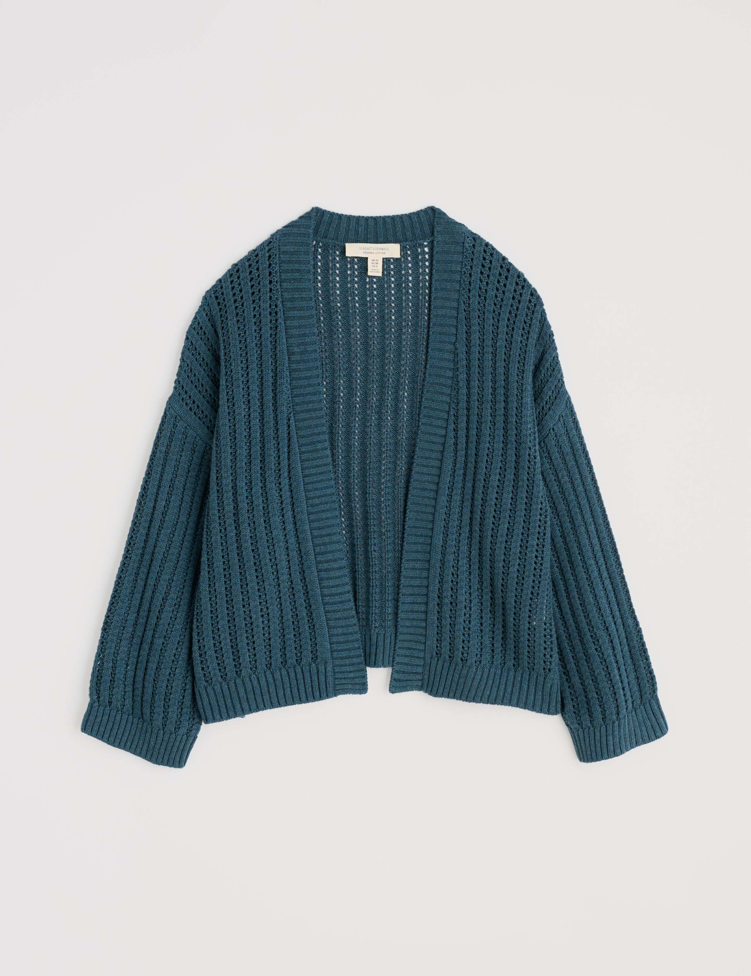 Pure Cotton Ribbed Edge to Edge Cardigan 2 of 4
