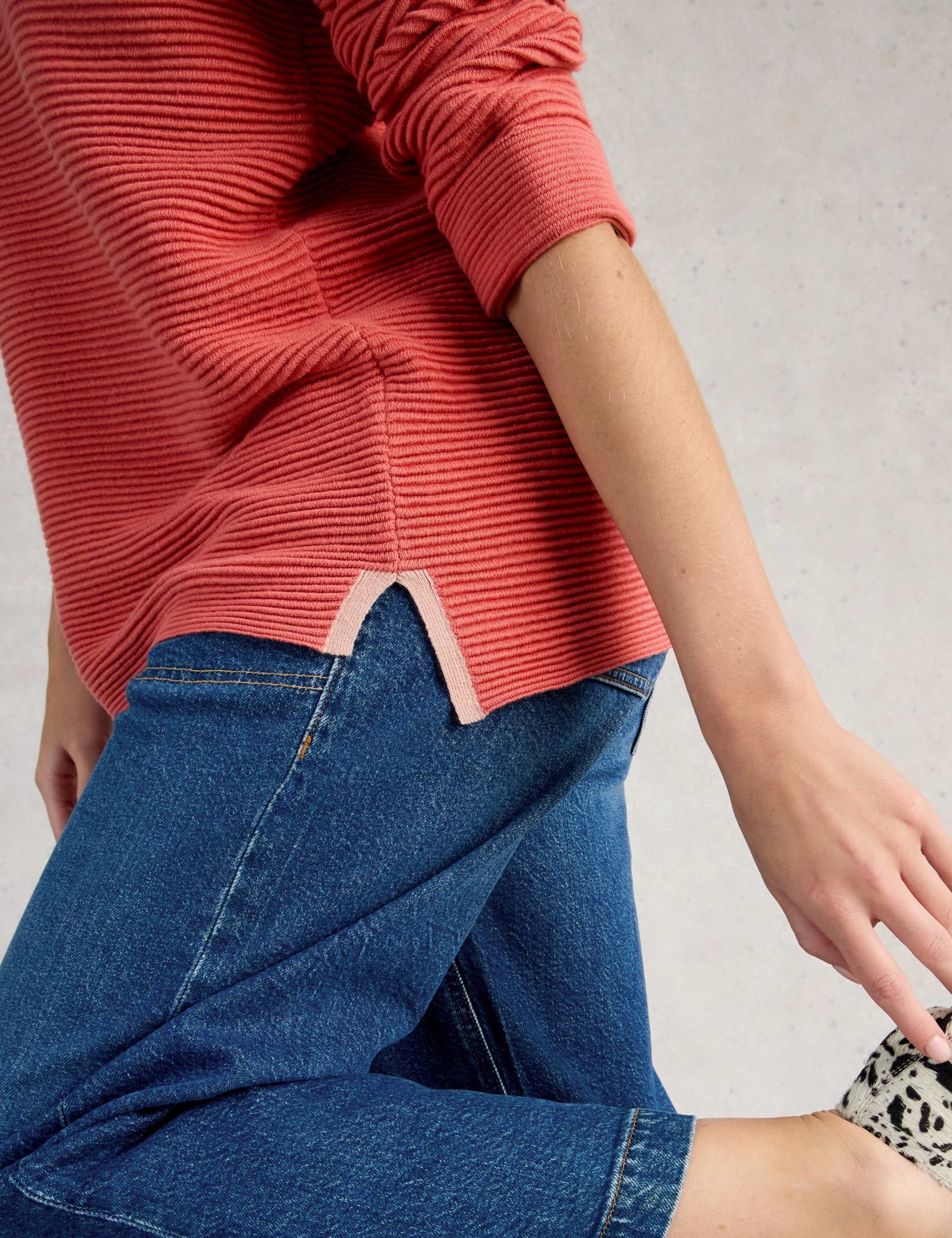 Pure Cotton Textured Jumper 5 of 6