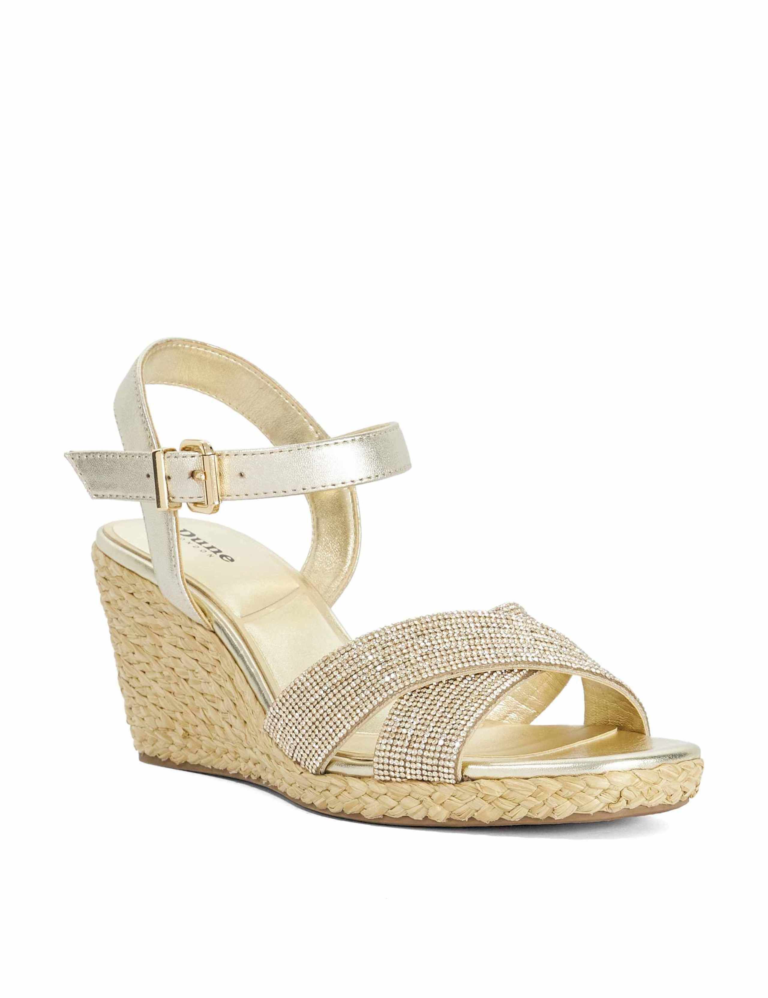 Embellished Cross Strap Wedge Sandals 2 of 5