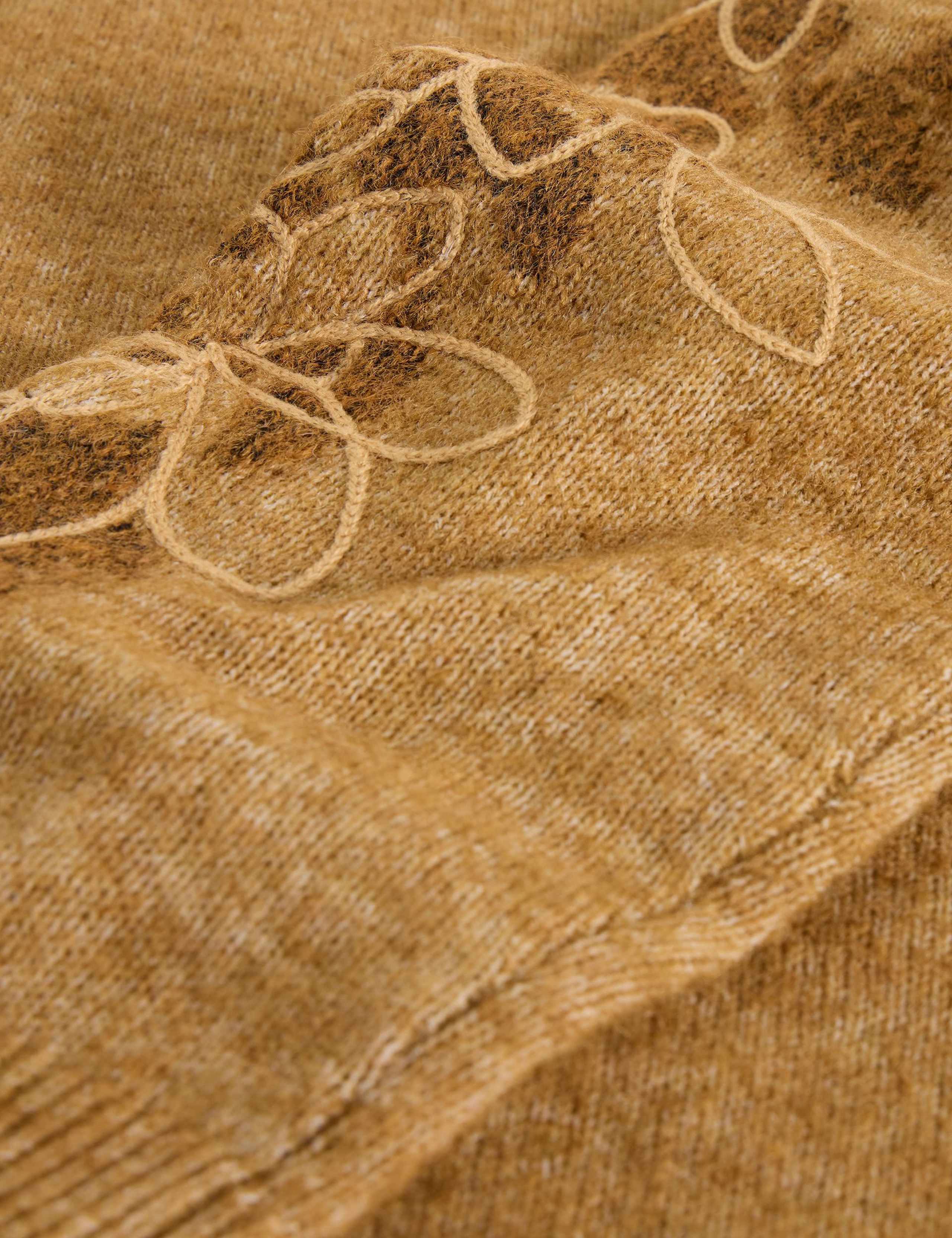 Wool Blend Embroidered Crew Neck Jumper 6 of 6