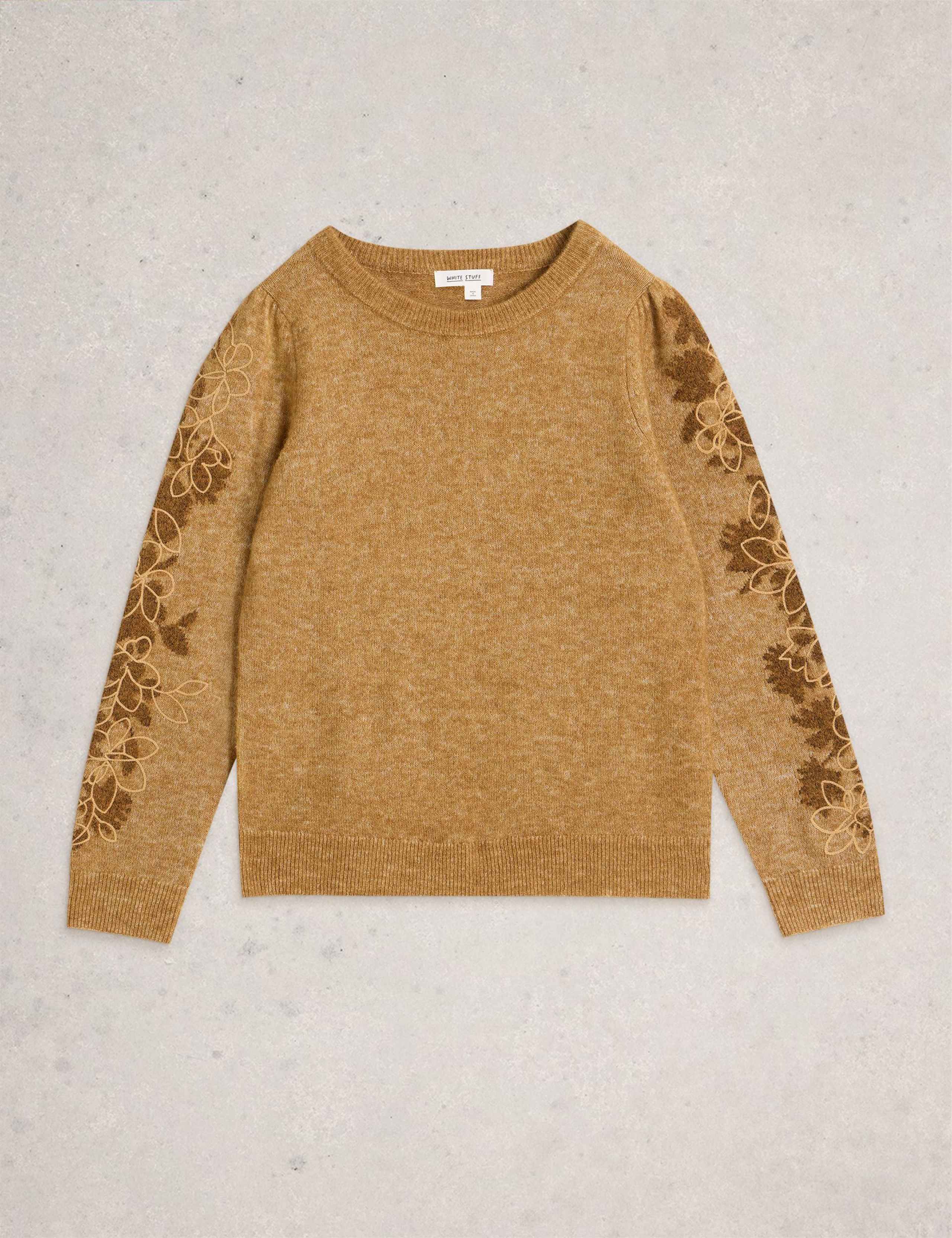 Wool Blend Embroidered Crew Neck Jumper 2 of 6