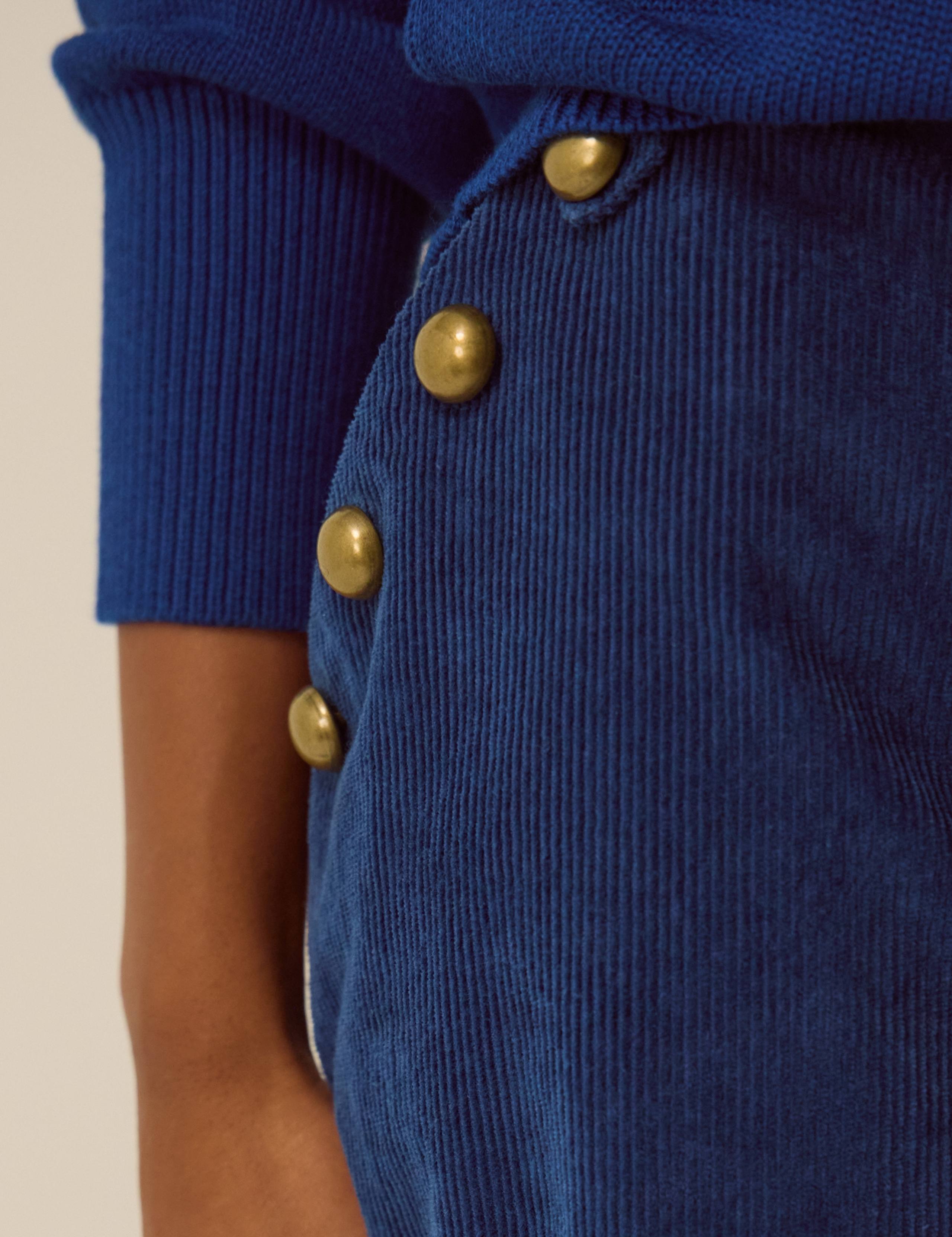 Plain Wide Leg Cotton Trousers 4 of 4