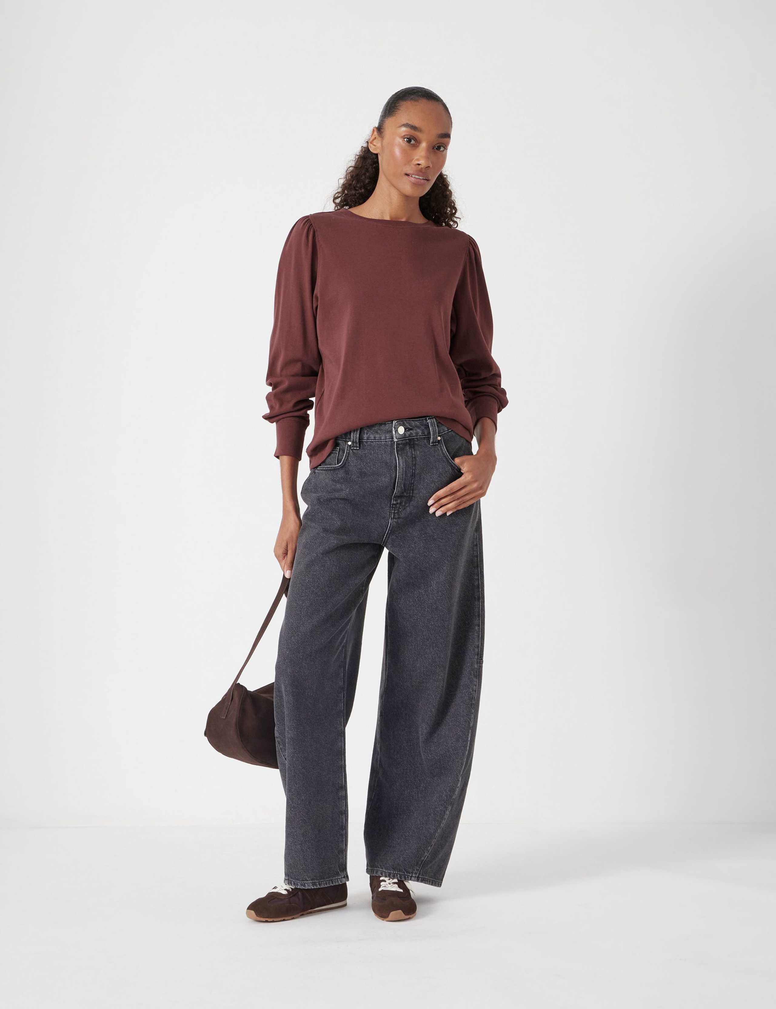 Emily Puff Sleeve Cotton Jersey Top 3 of 5