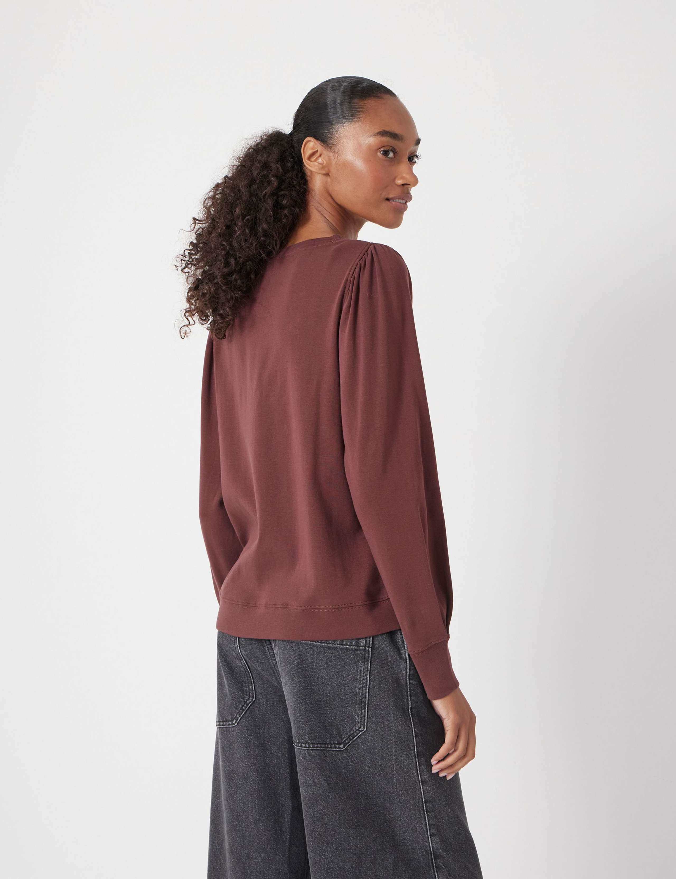 Emily Puff Sleeve Cotton Jersey Top 4 of 5