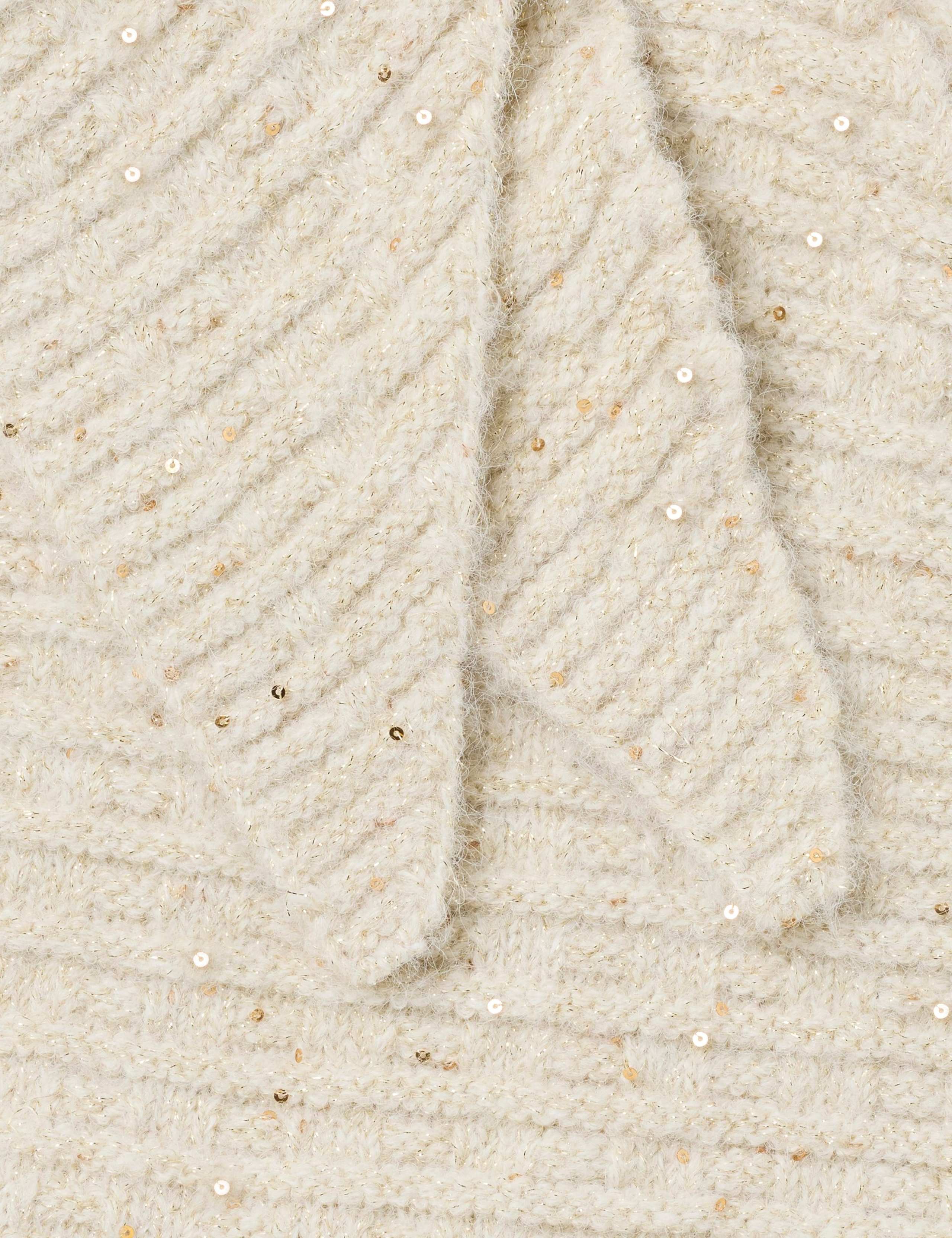 Knitted Sequin Triangle Scarf 3 of 3