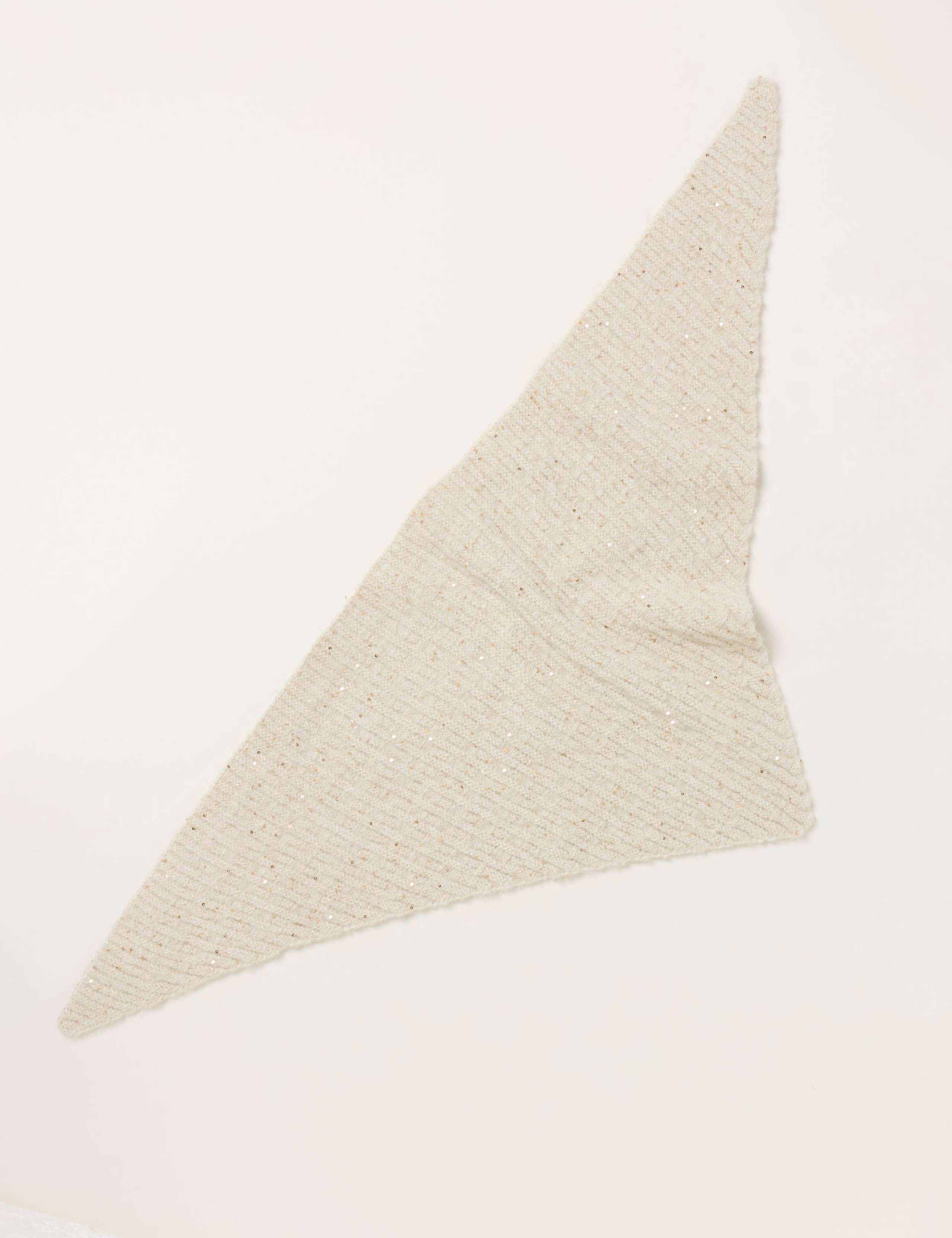 Knitted Sequin Triangle Scarf 2 of 3