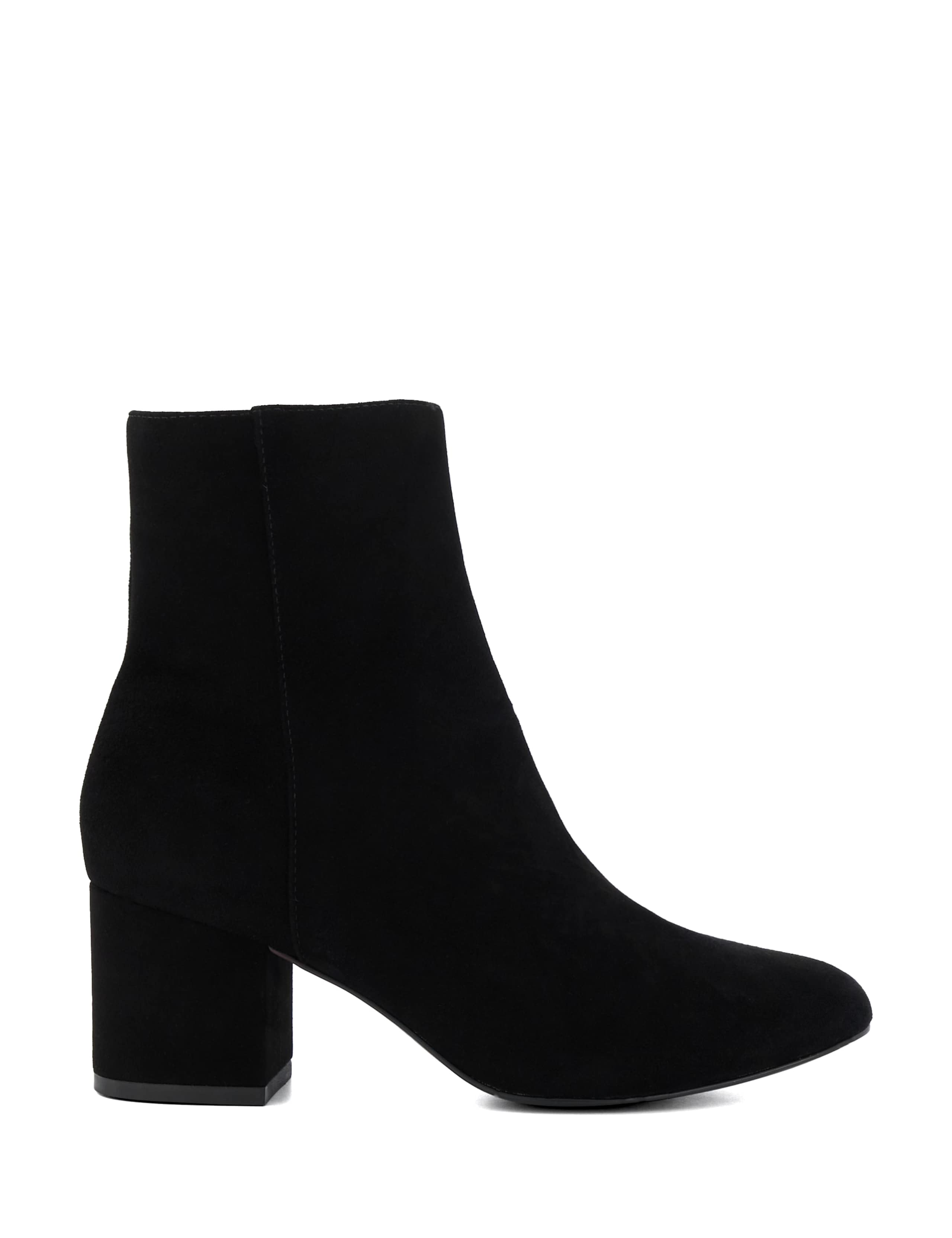 Suede Block Heel Ankle Boots 1 of 4