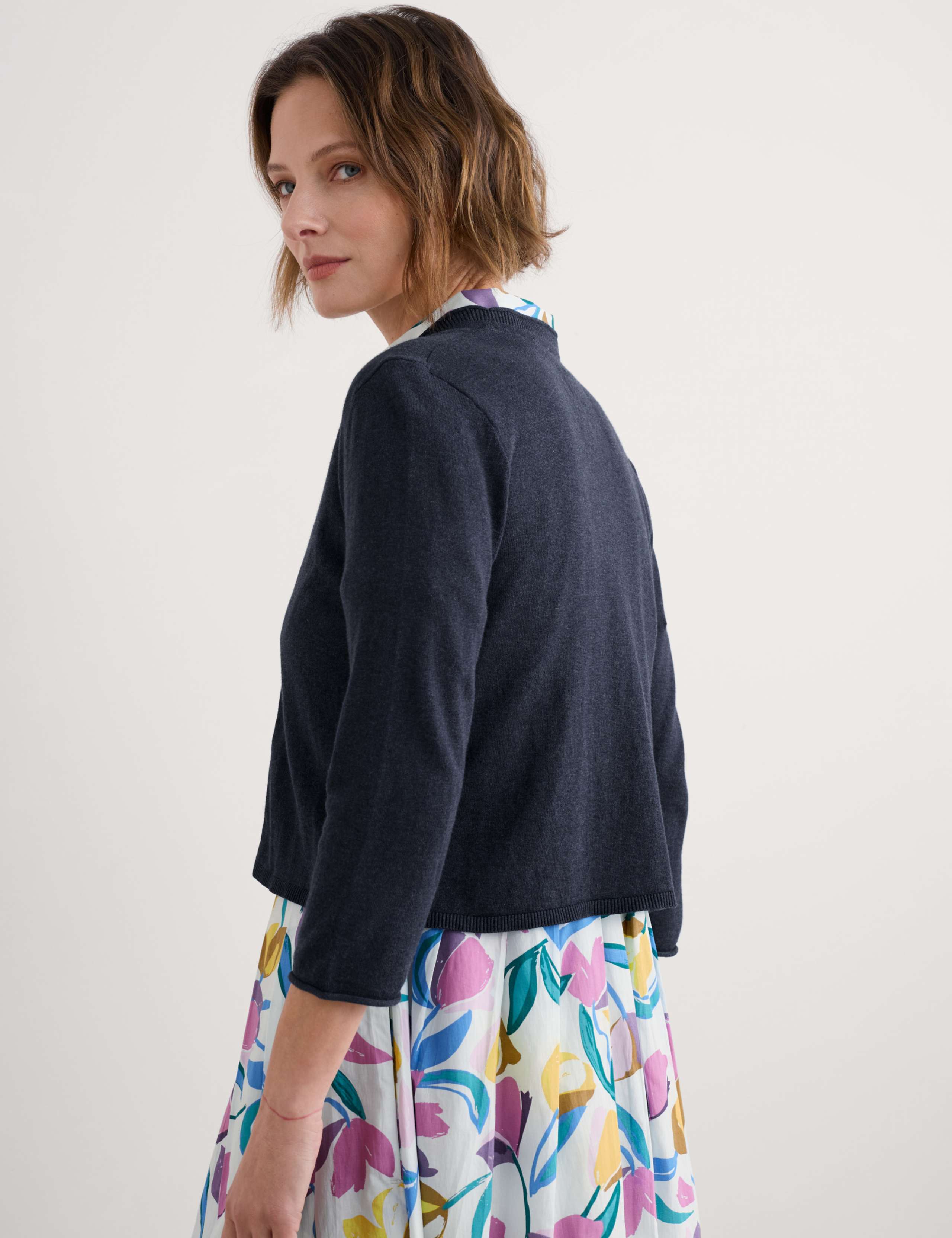 Pure Cotton Edge to Edge Cardigan 4 of 4