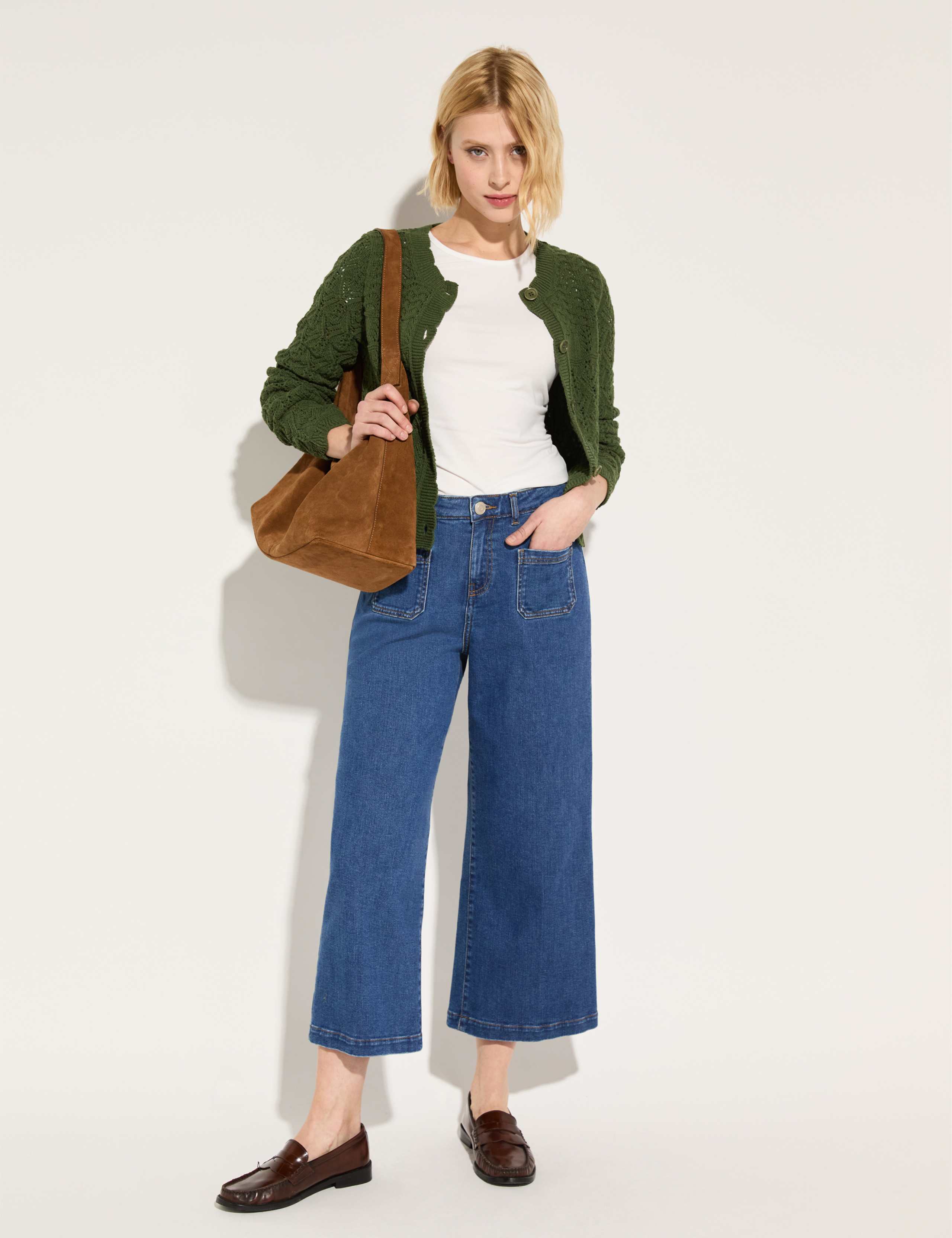 Cotton Rich Textured Cardigan 6 of 6