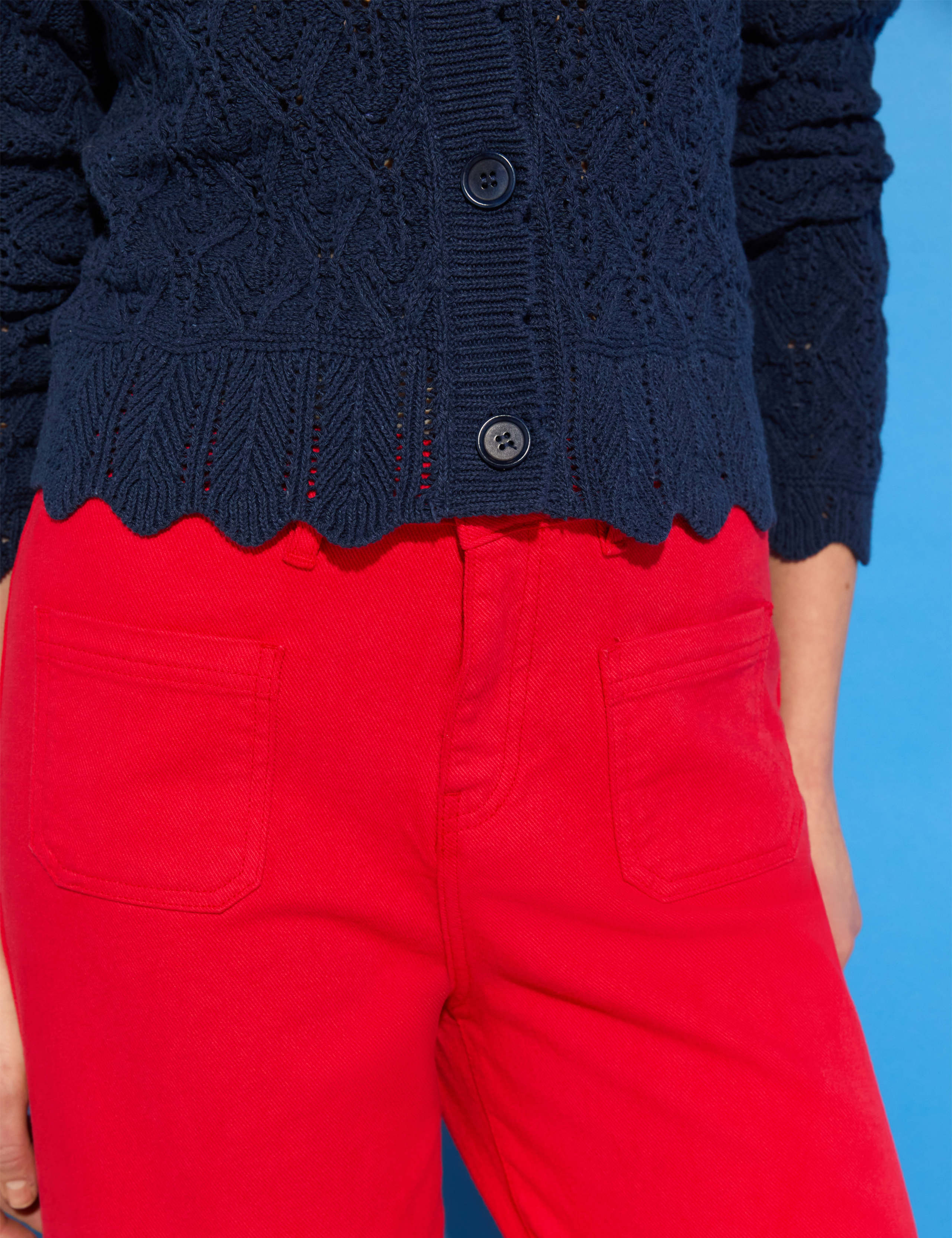 Cotton Rich Textured Cardigan 5 of 5