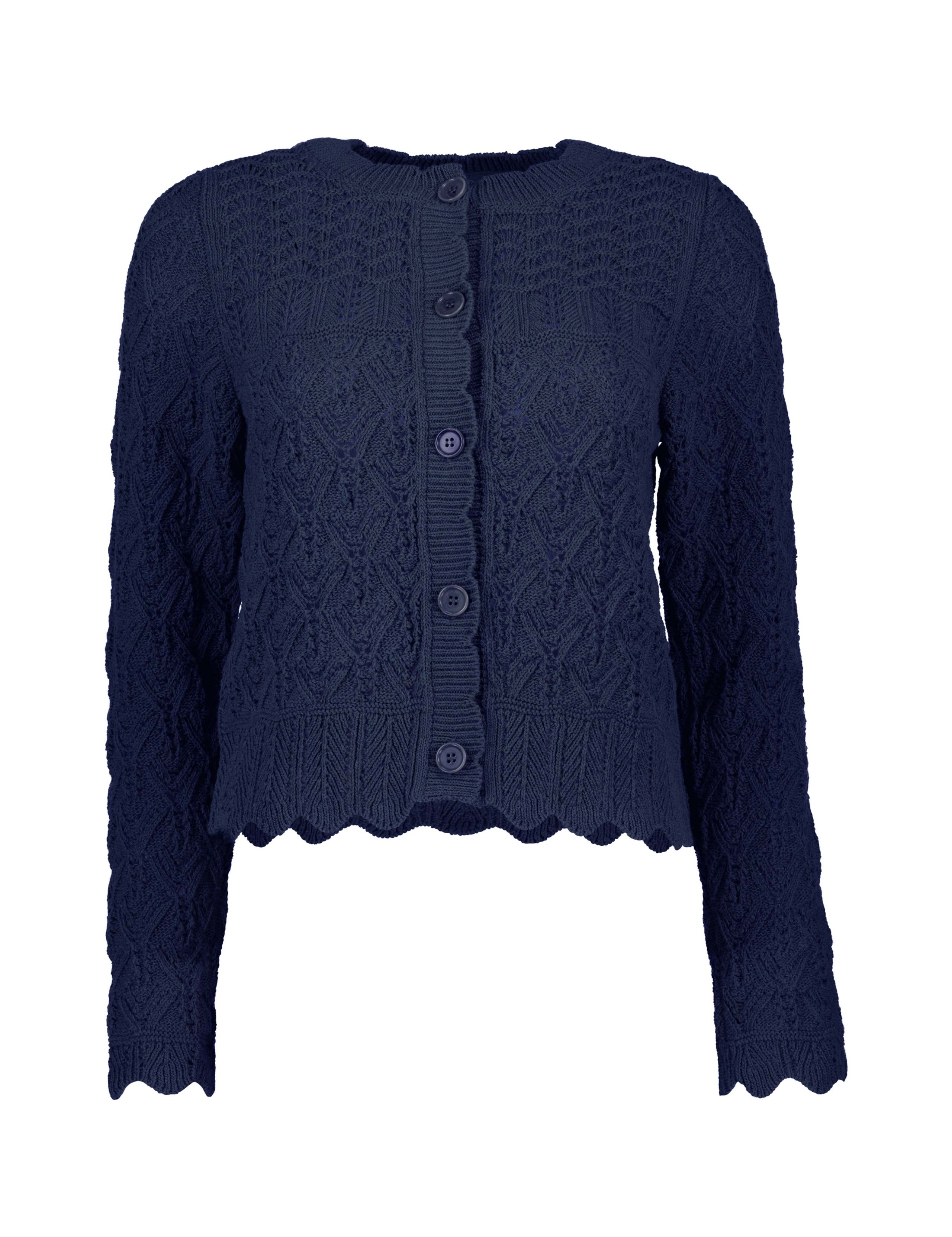Cotton Rich Textured Cardigan 2 of 5