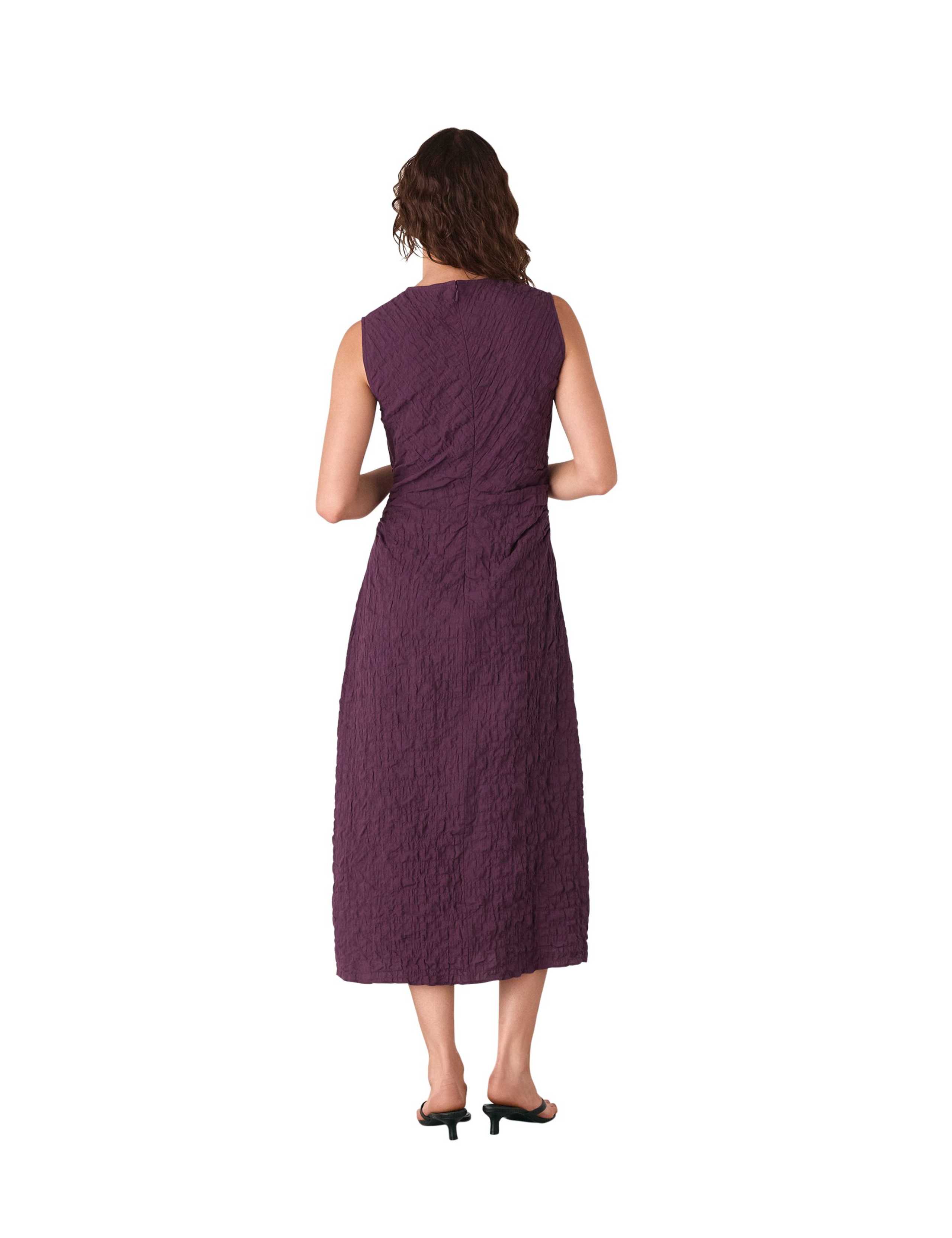 Cotton Rich Textured Midi Column Dress 3 of 4