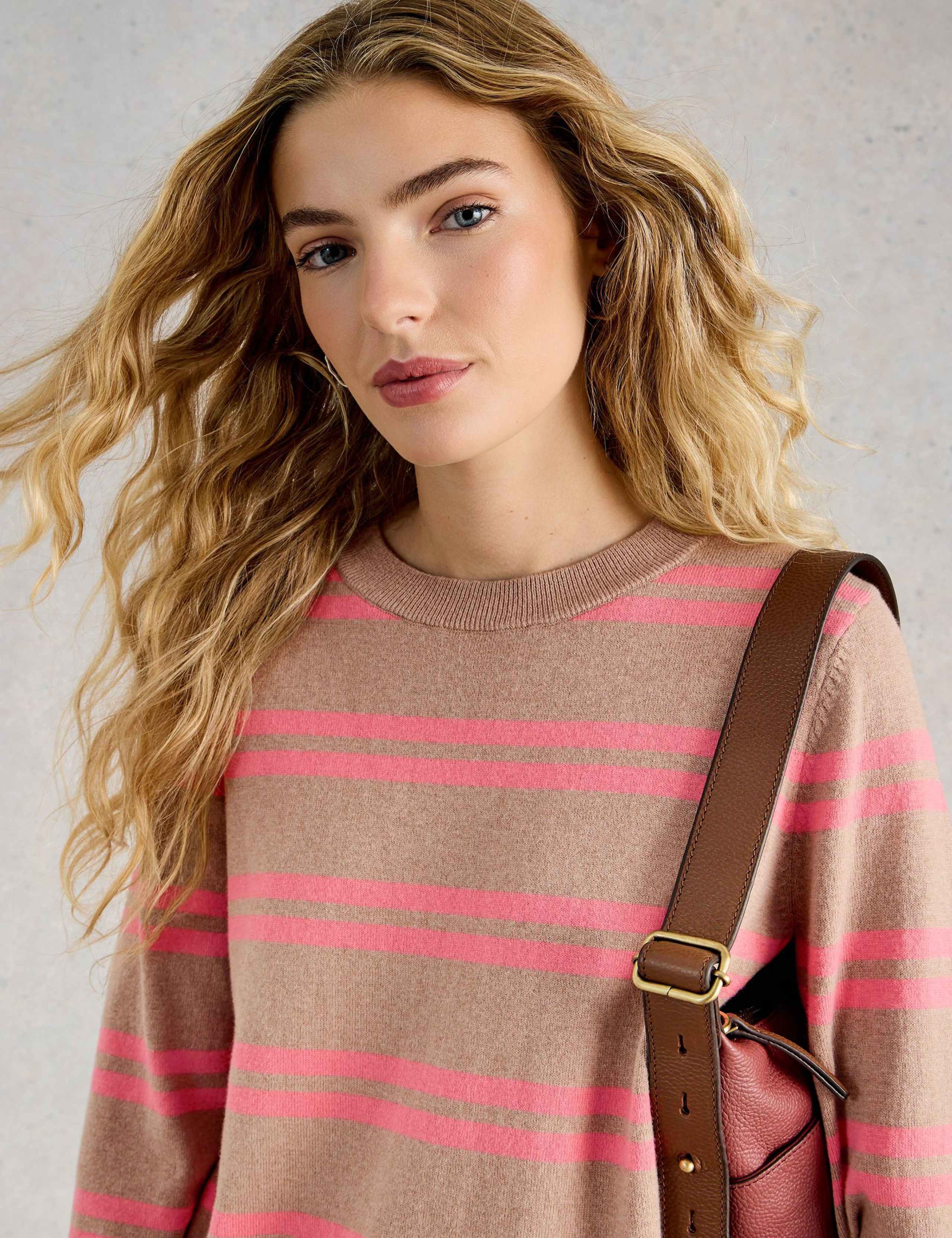 Cotton Rich Striped Jumper with Merino Wool 3 of 6