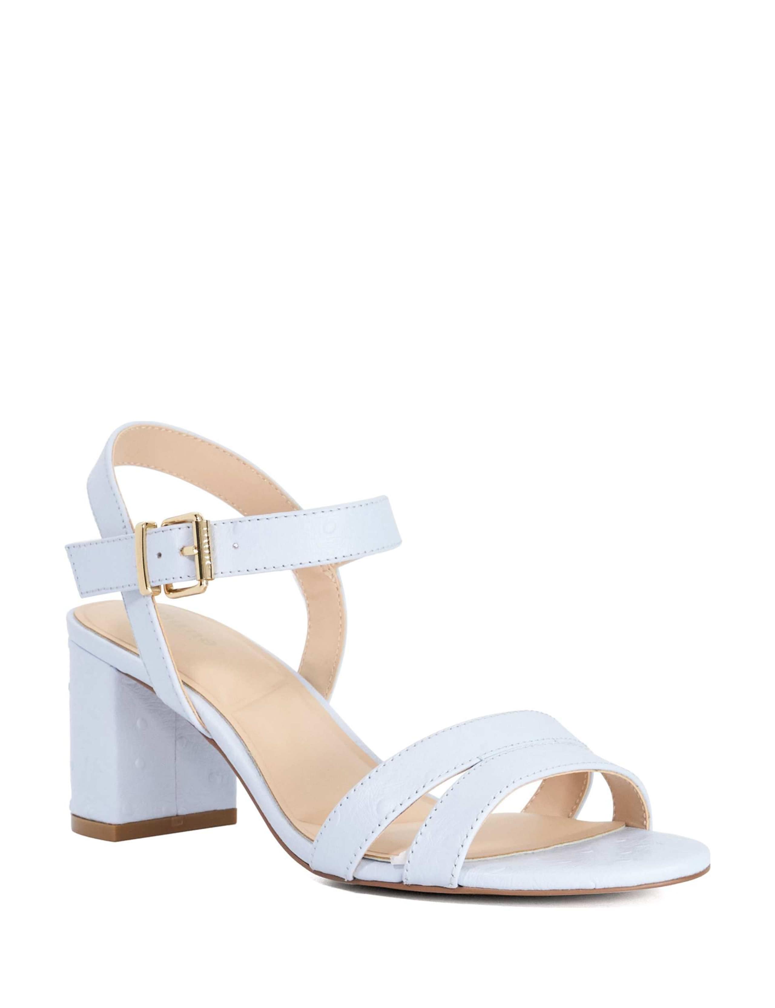 Leather Ankle Strap Block Heel Sandals 2 of 5