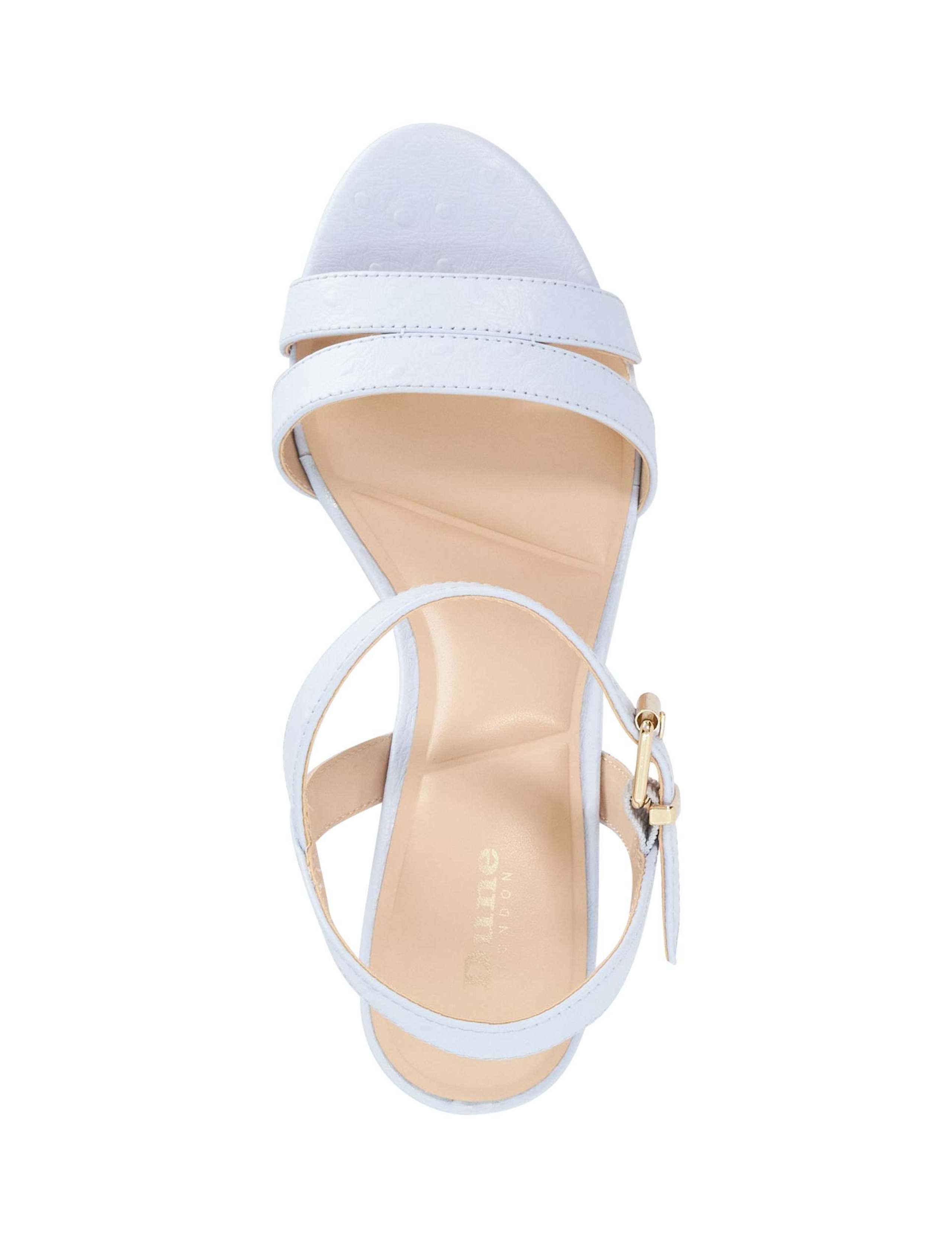 Leather Ankle Strap Block Heel Sandals 3 of 5