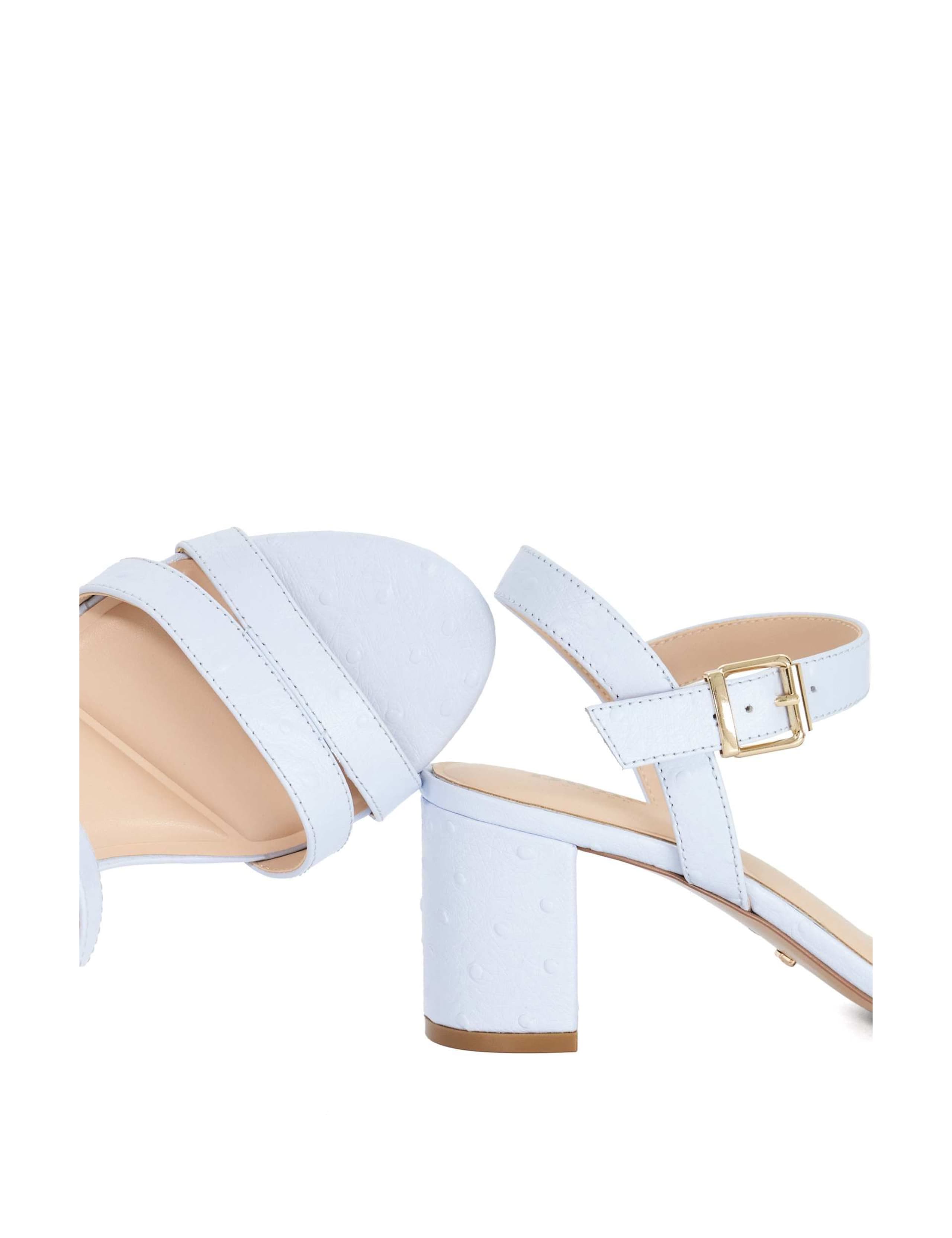 Leather Ankle Strap Block Heel Sandals 4 of 5