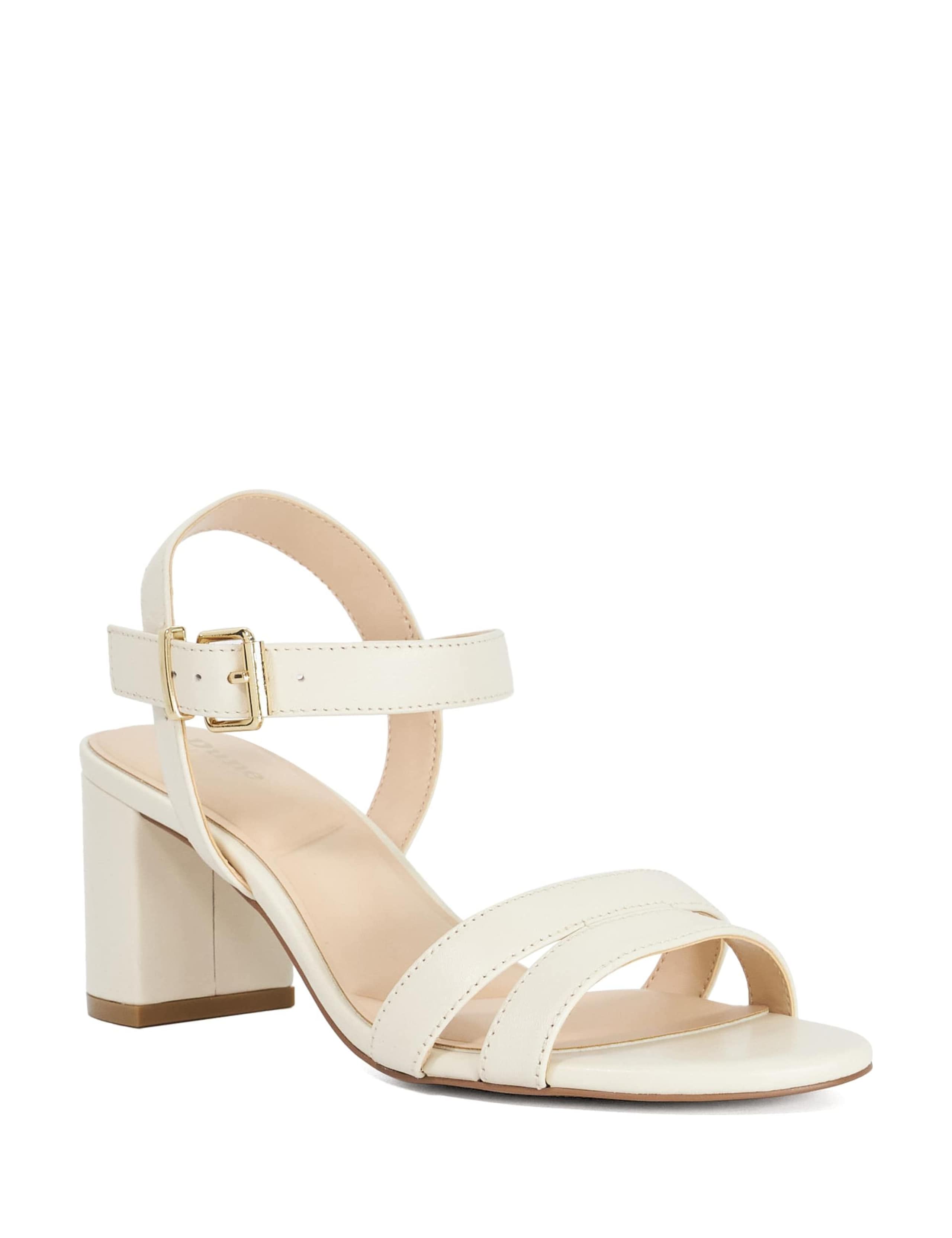 Leather Ankle Strap Block Heel Sandals 2 of 5