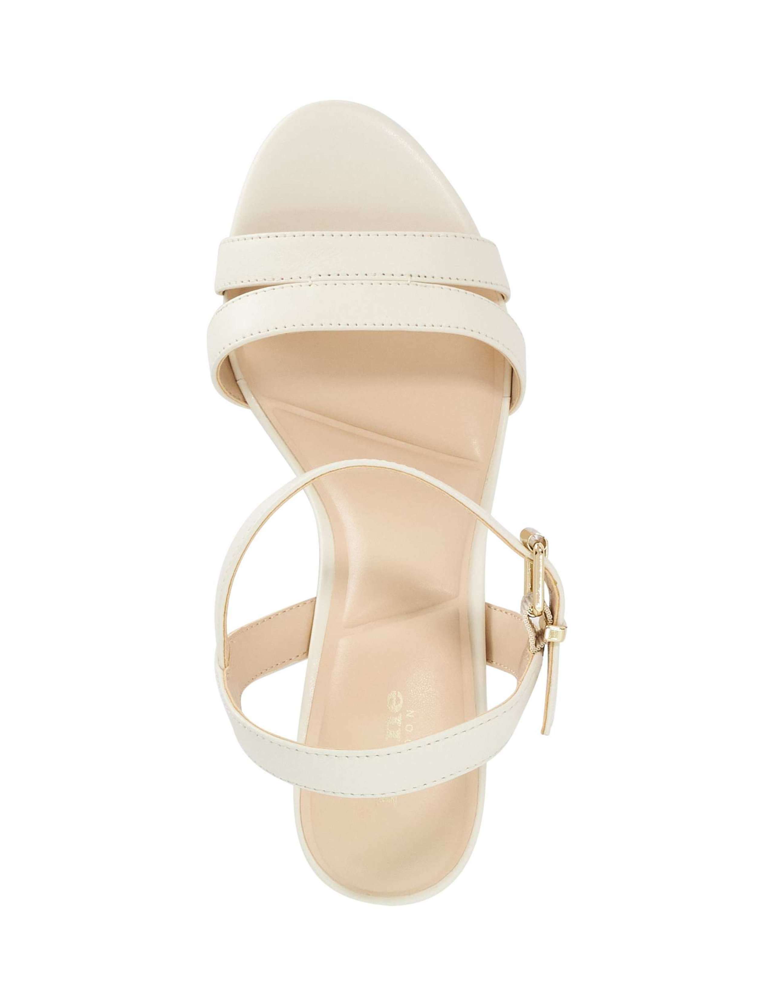 Leather Ankle Strap Block Heel Sandals 3 of 5