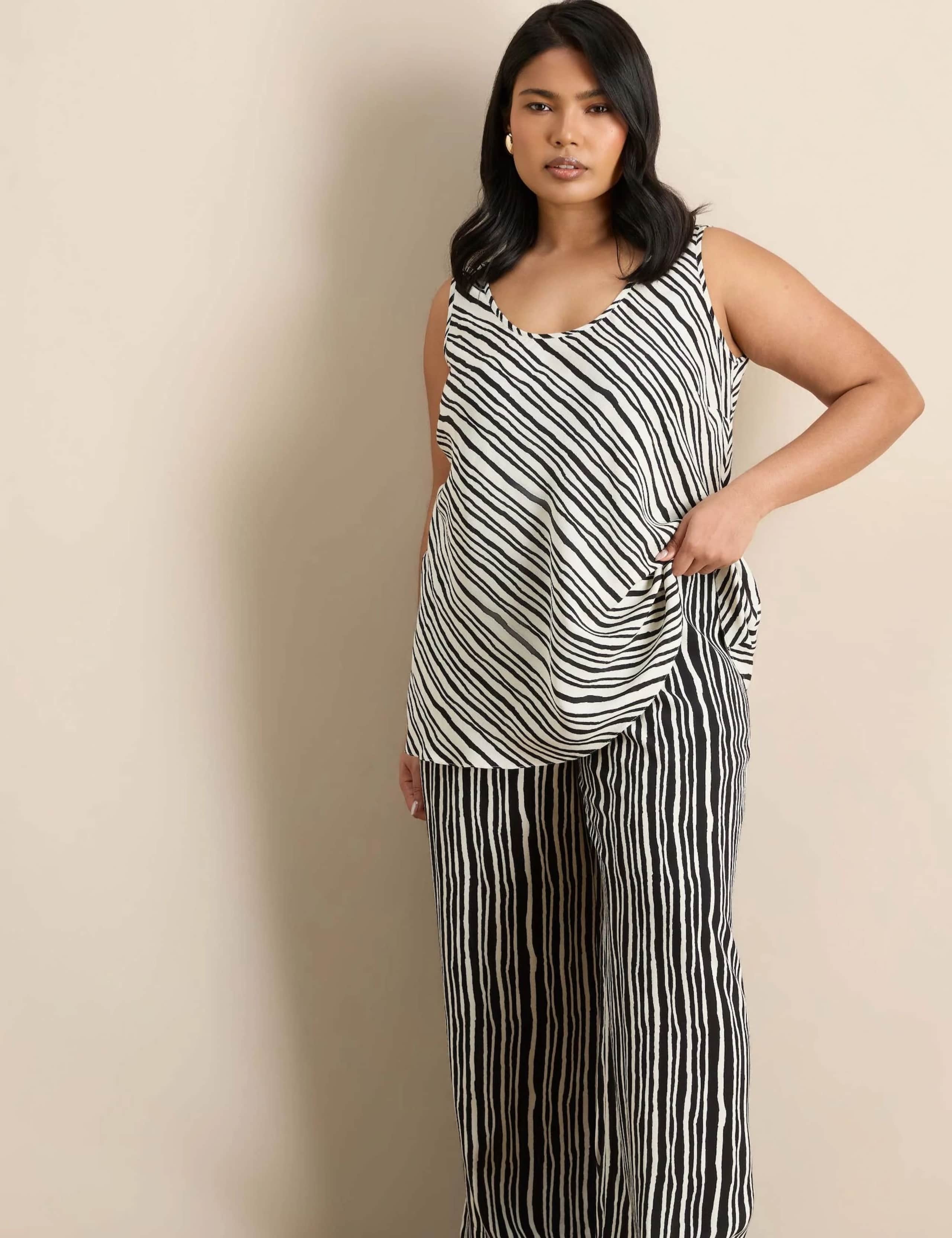 Striped Wide Leg Trousers 3 of 4