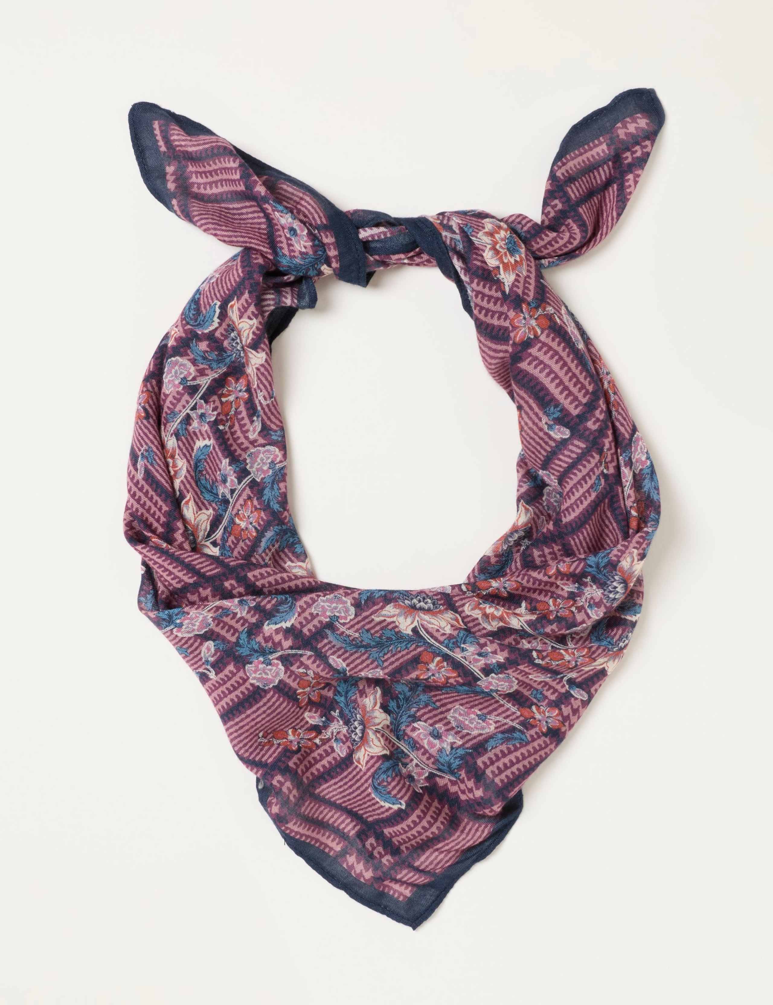 Woven Floral Scarf 1 of 2