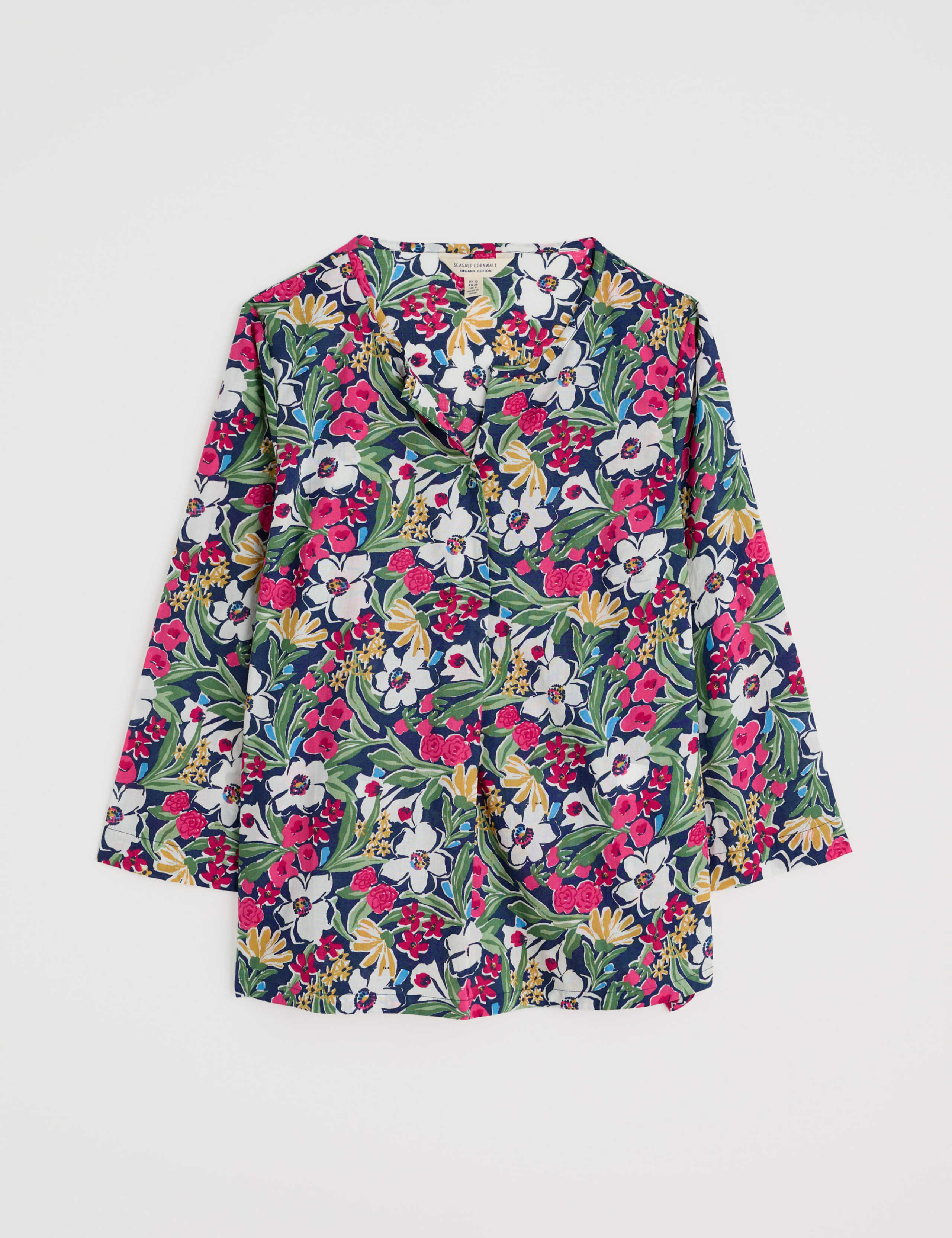 Pure Cotton Floral Notch Neck Relaxed Top 2 of 4