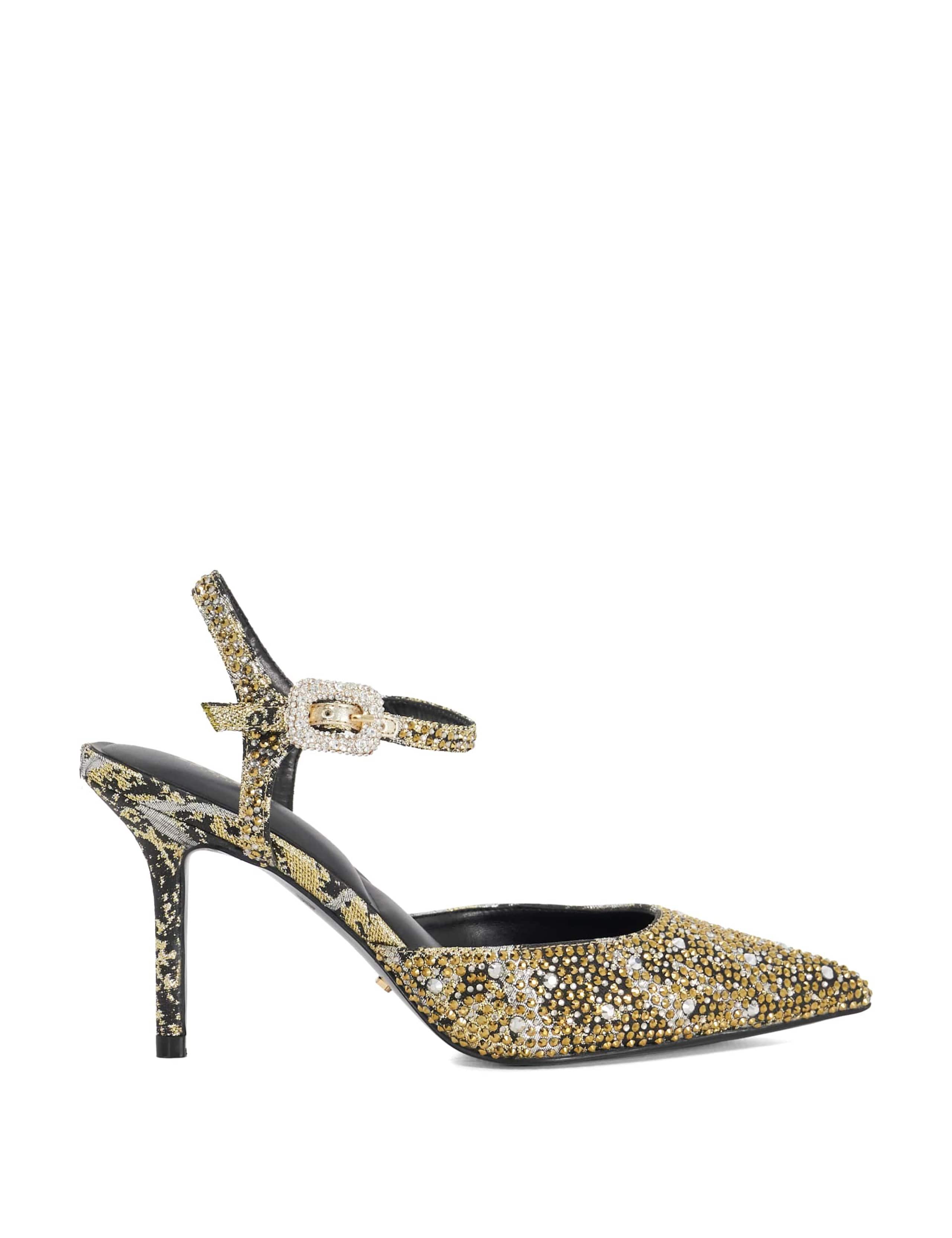 Sparkle Ankle Strap Stiletto Heel Court Shoes 1 of 5