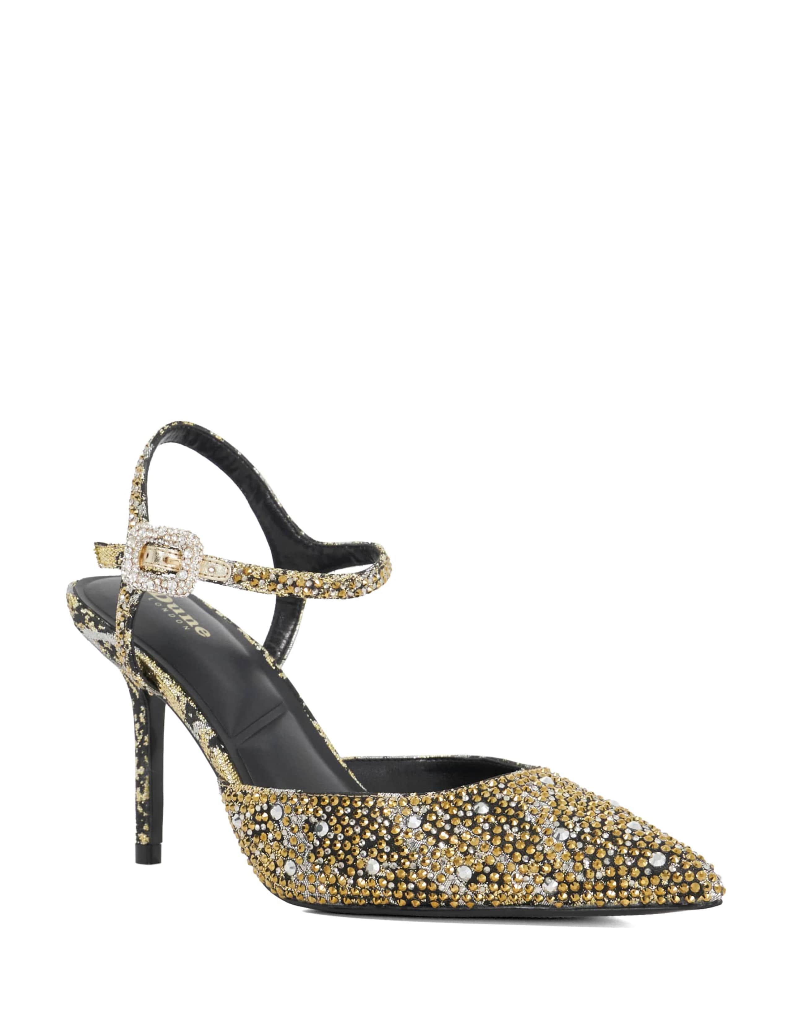 Sparkle Ankle Strap Stiletto Heel Court Shoes 2 of 5