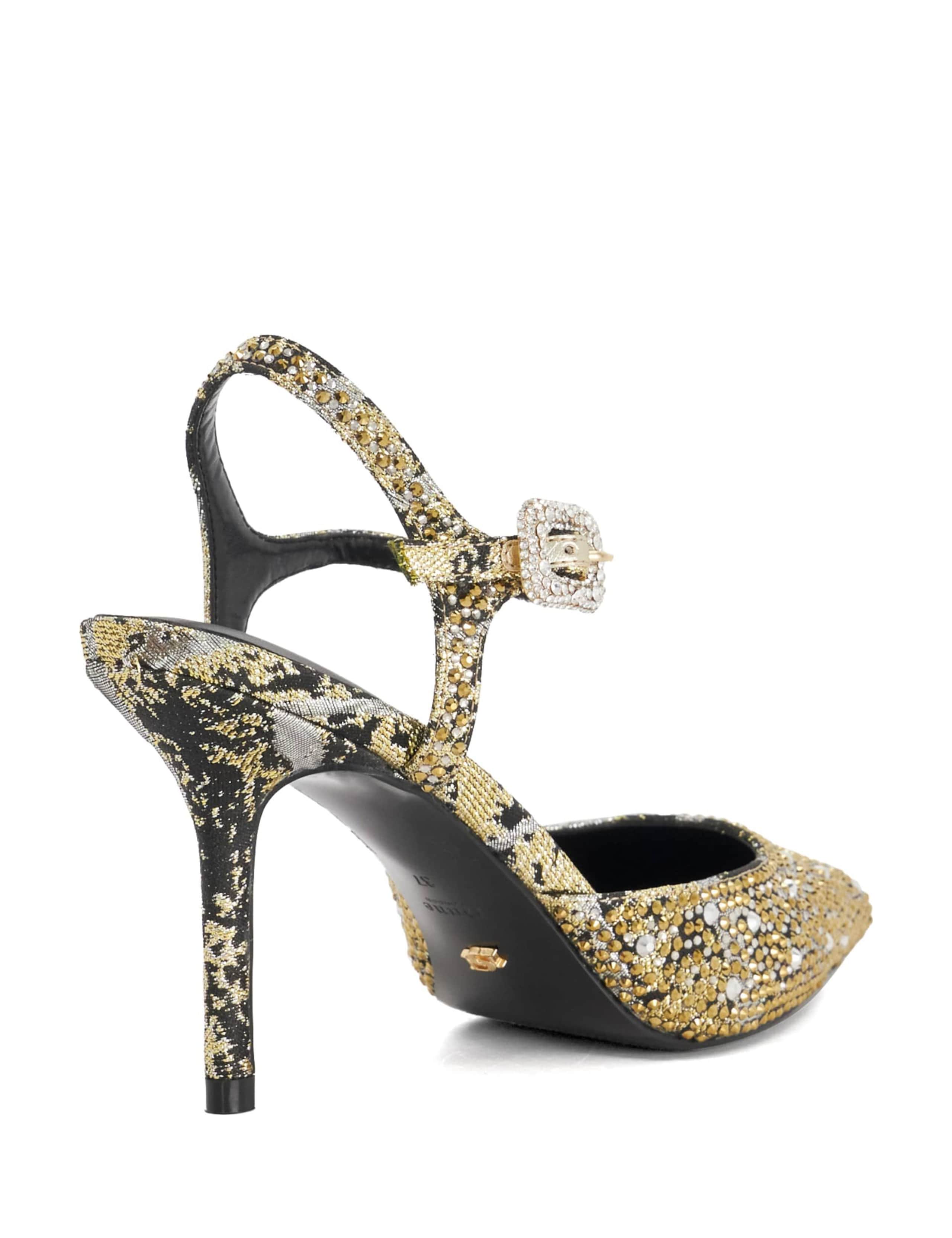 Sparkle Ankle Strap Stiletto Heel Court Shoes 3 of 5