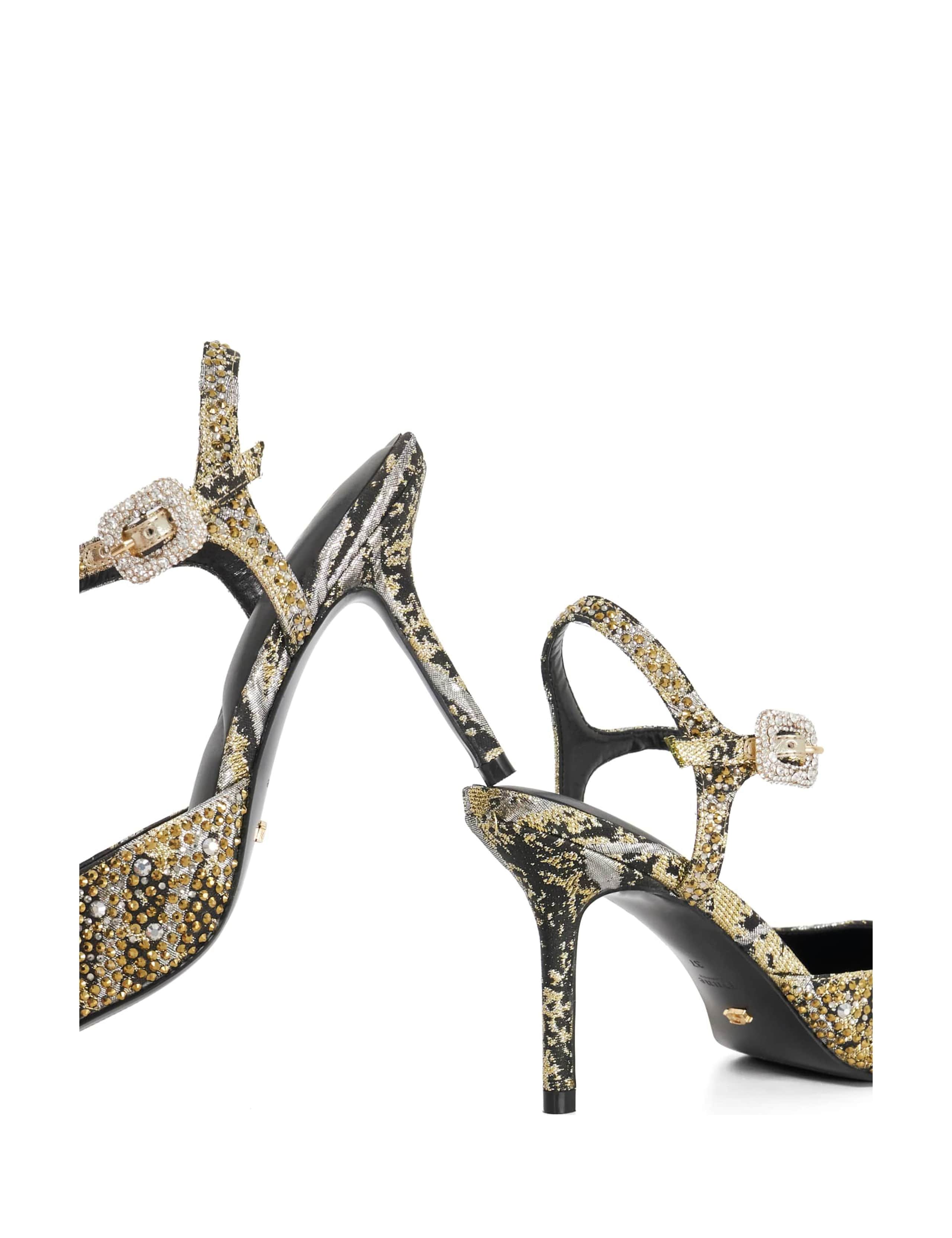 Sparkle Ankle Strap Stiletto Heel Court Shoes 5 of 5