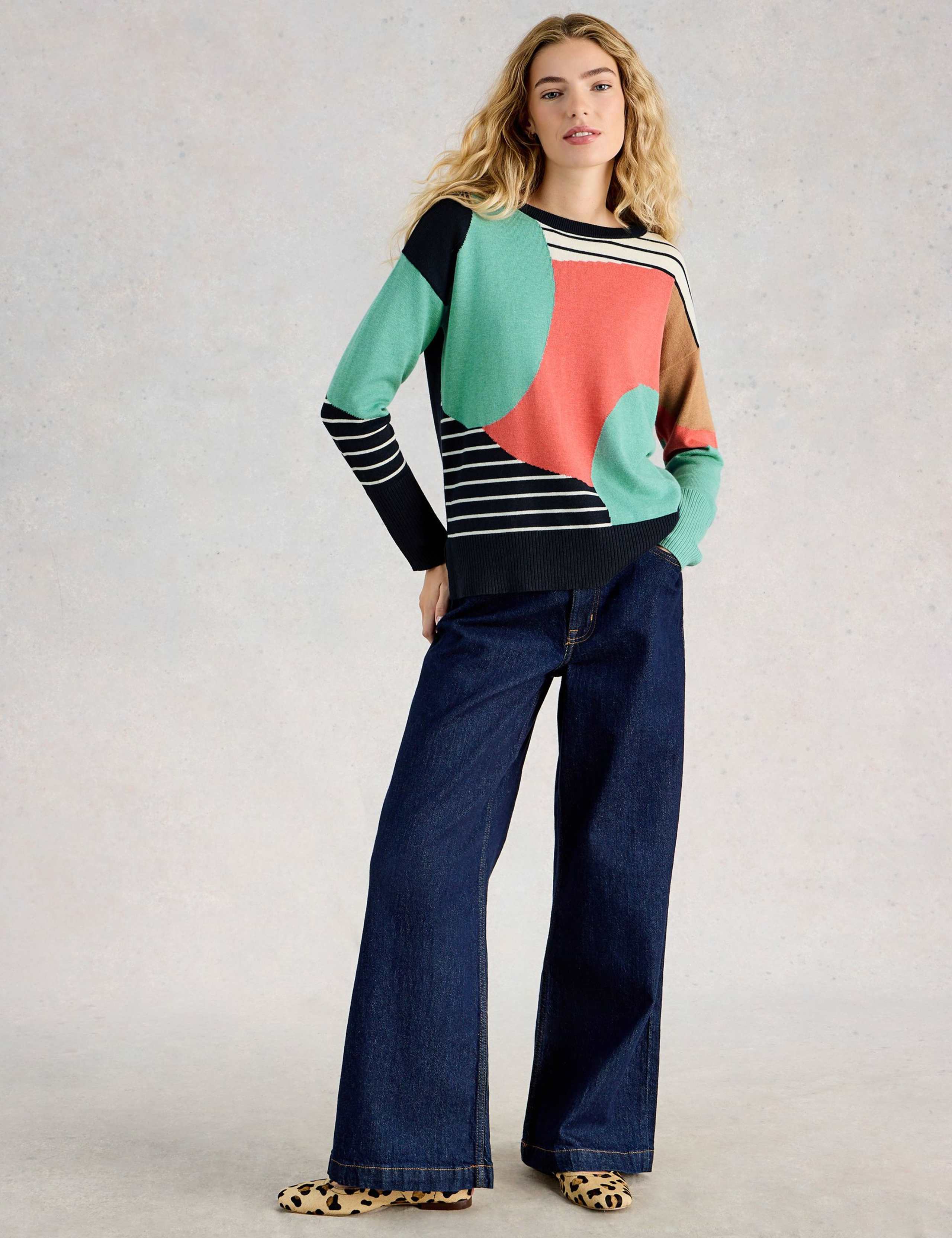 Cotton Rich Abstract Jumper 1 of 6