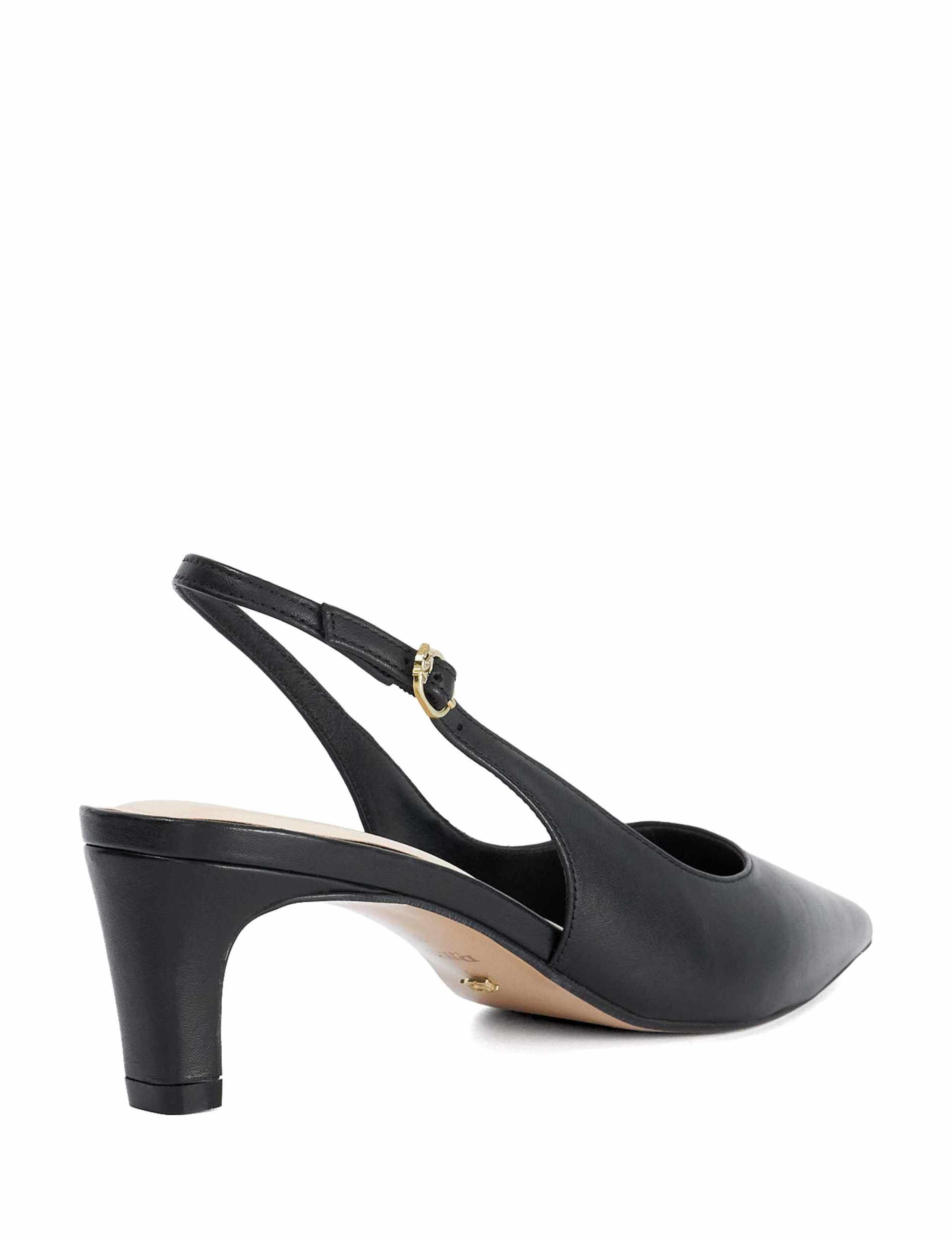 Leather Pointed Slingback Shoes 5 of 6