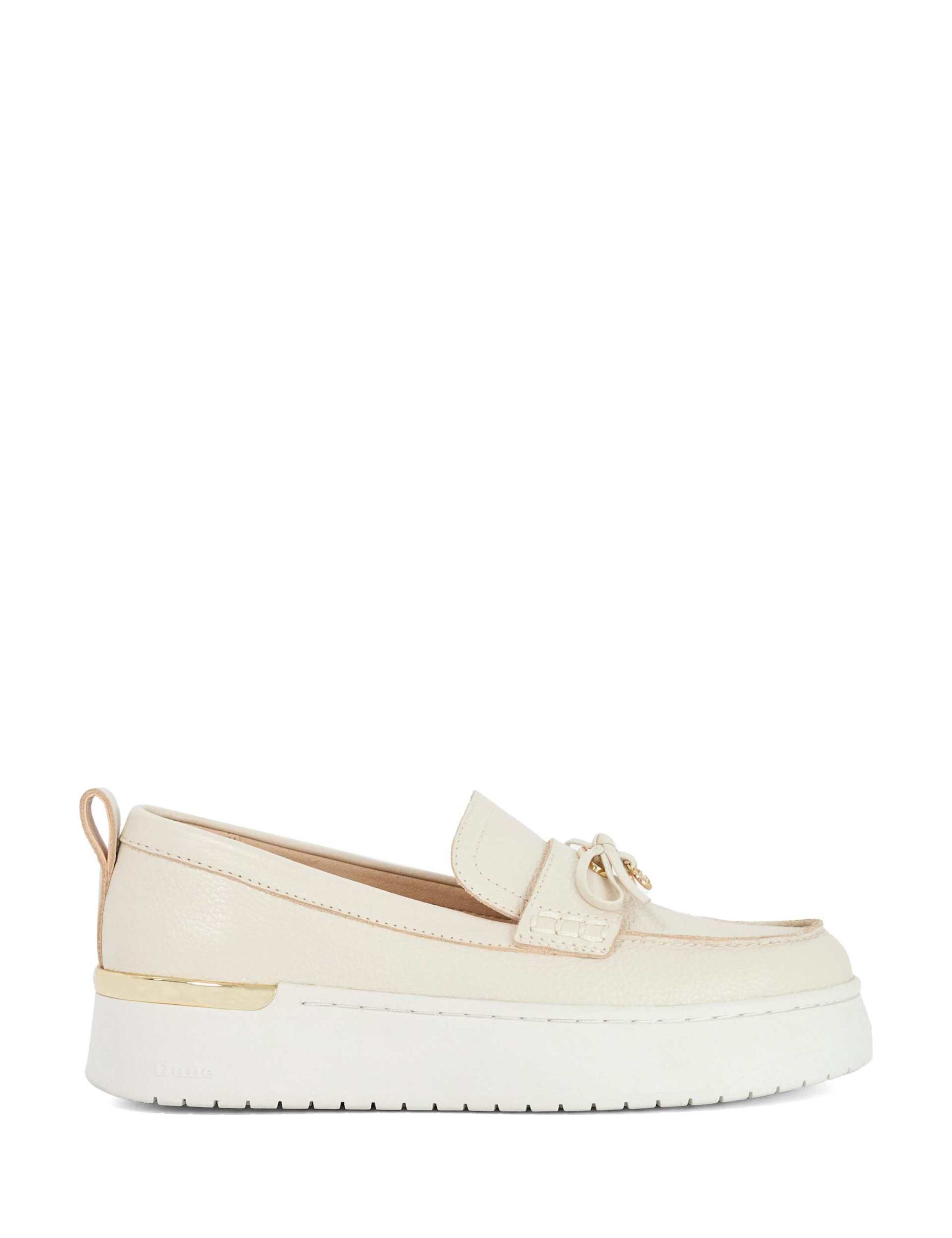 Leather Bow Flatform Loafers 1 of 6