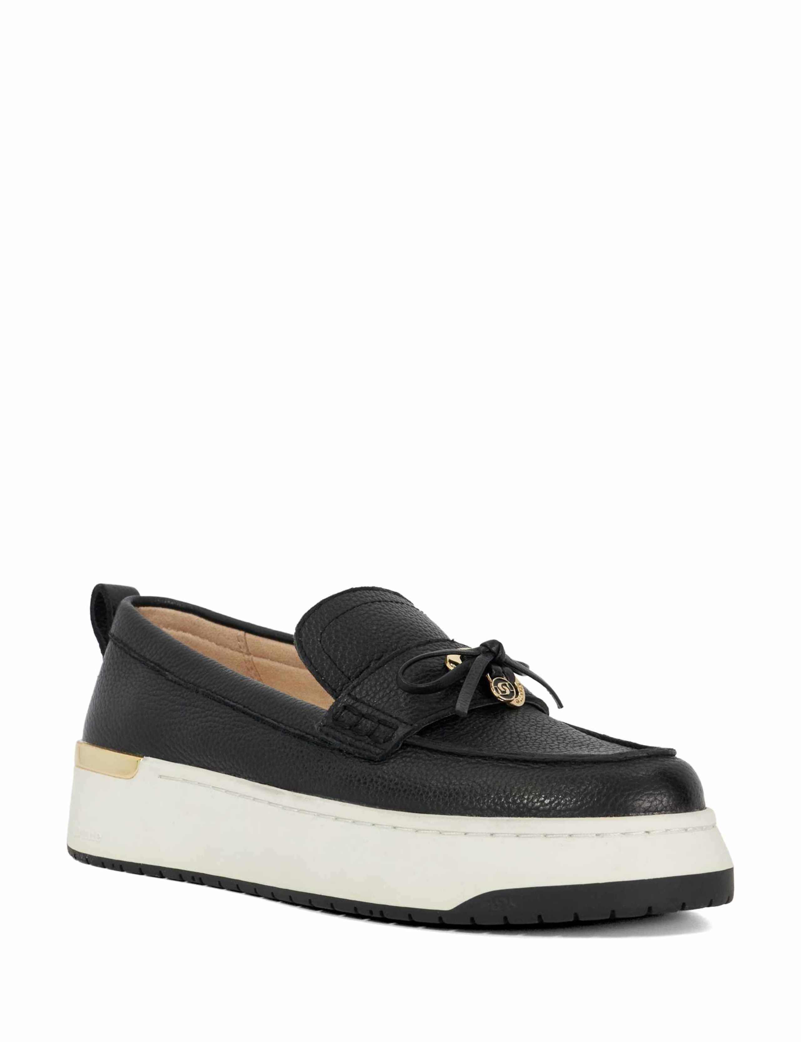Leather Bow Flatform Loafers 2 of 6