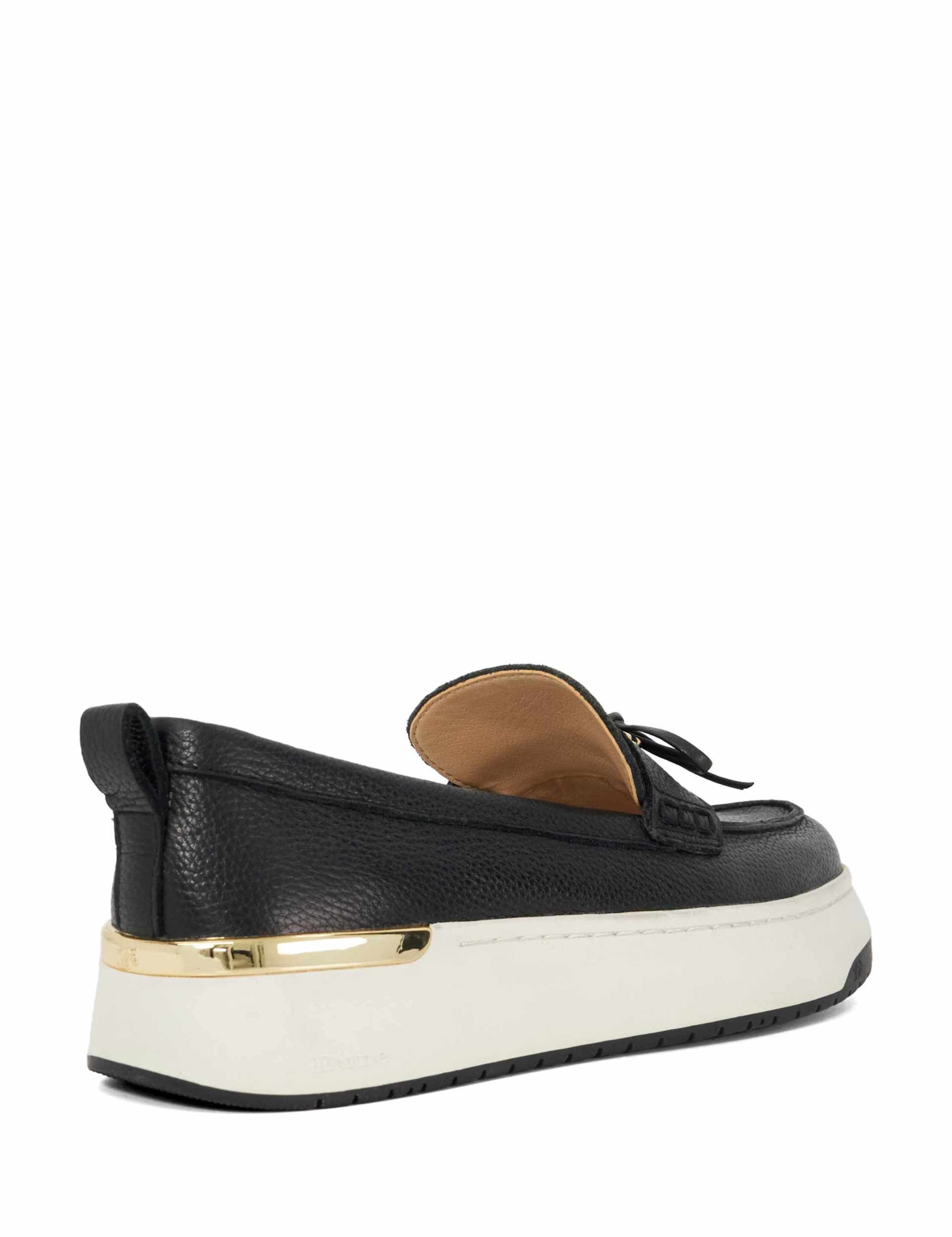 Leather Bow Flatform Loafers 3 of 6