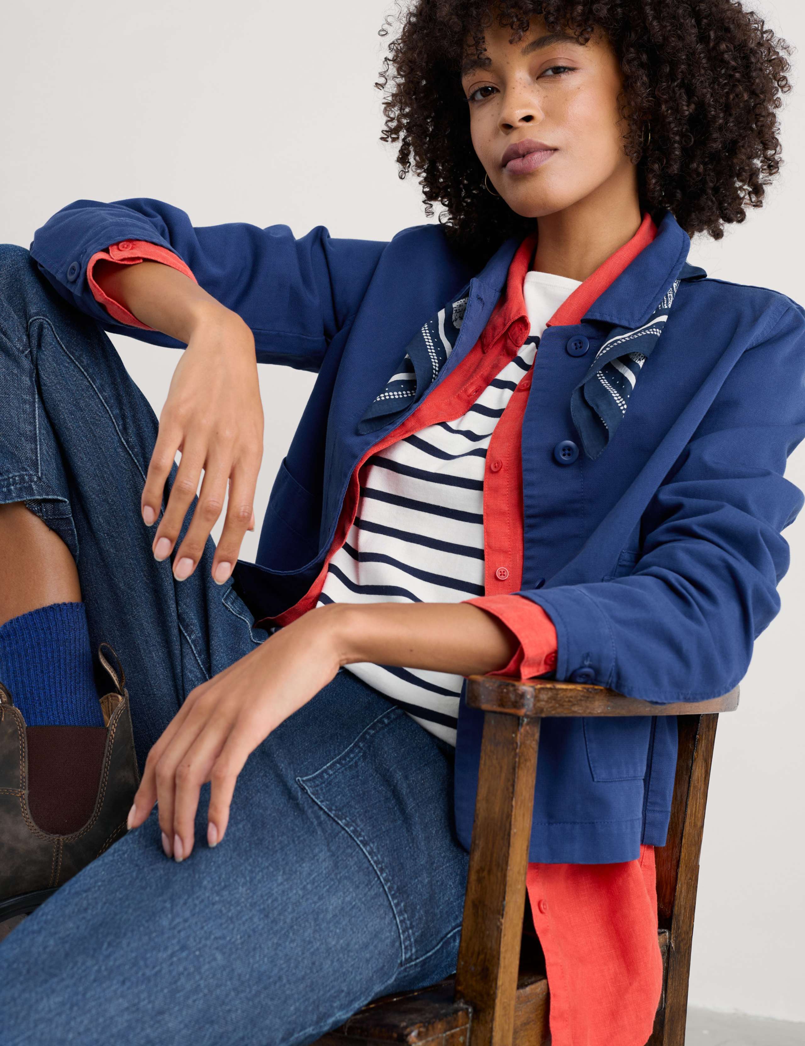 Pure Cotton Collared Jacket 4 of 5