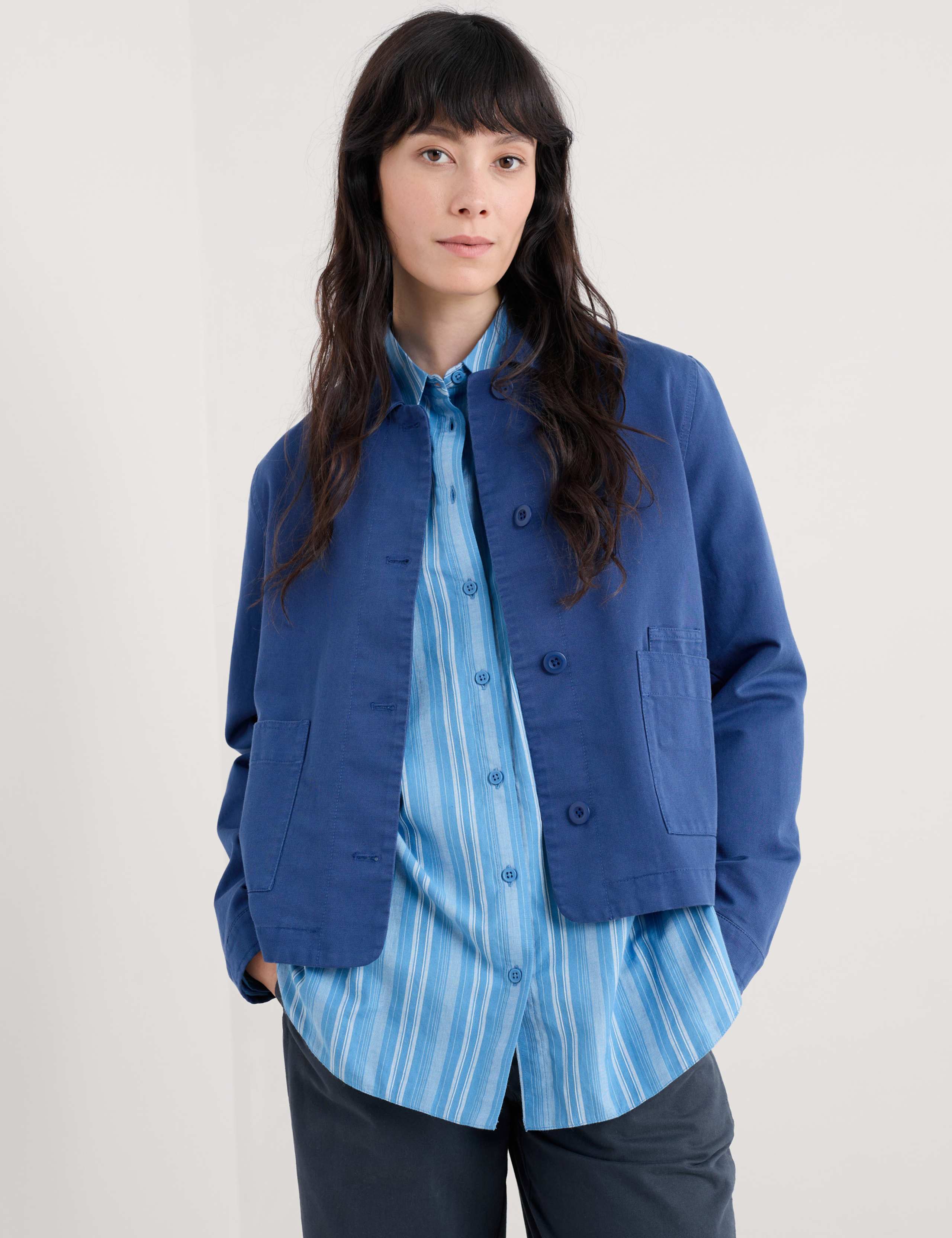 Pure Cotton Collared Jacket 5 of 5