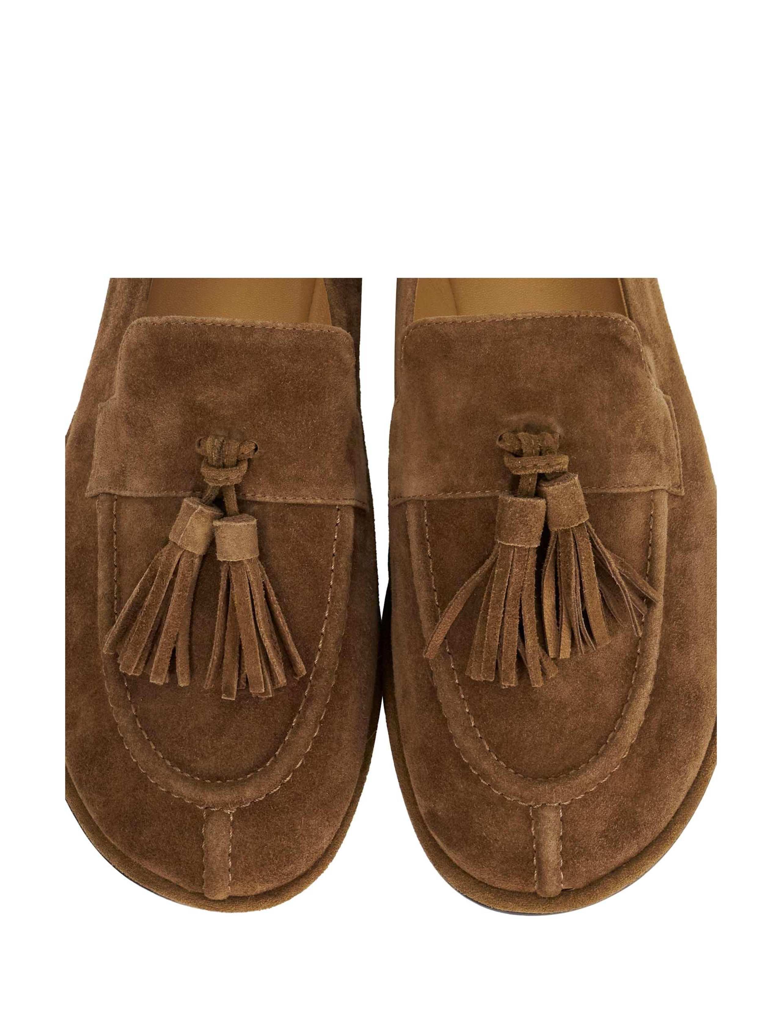 Suede Tassle Flat Round Toe Loafers 5 of 5