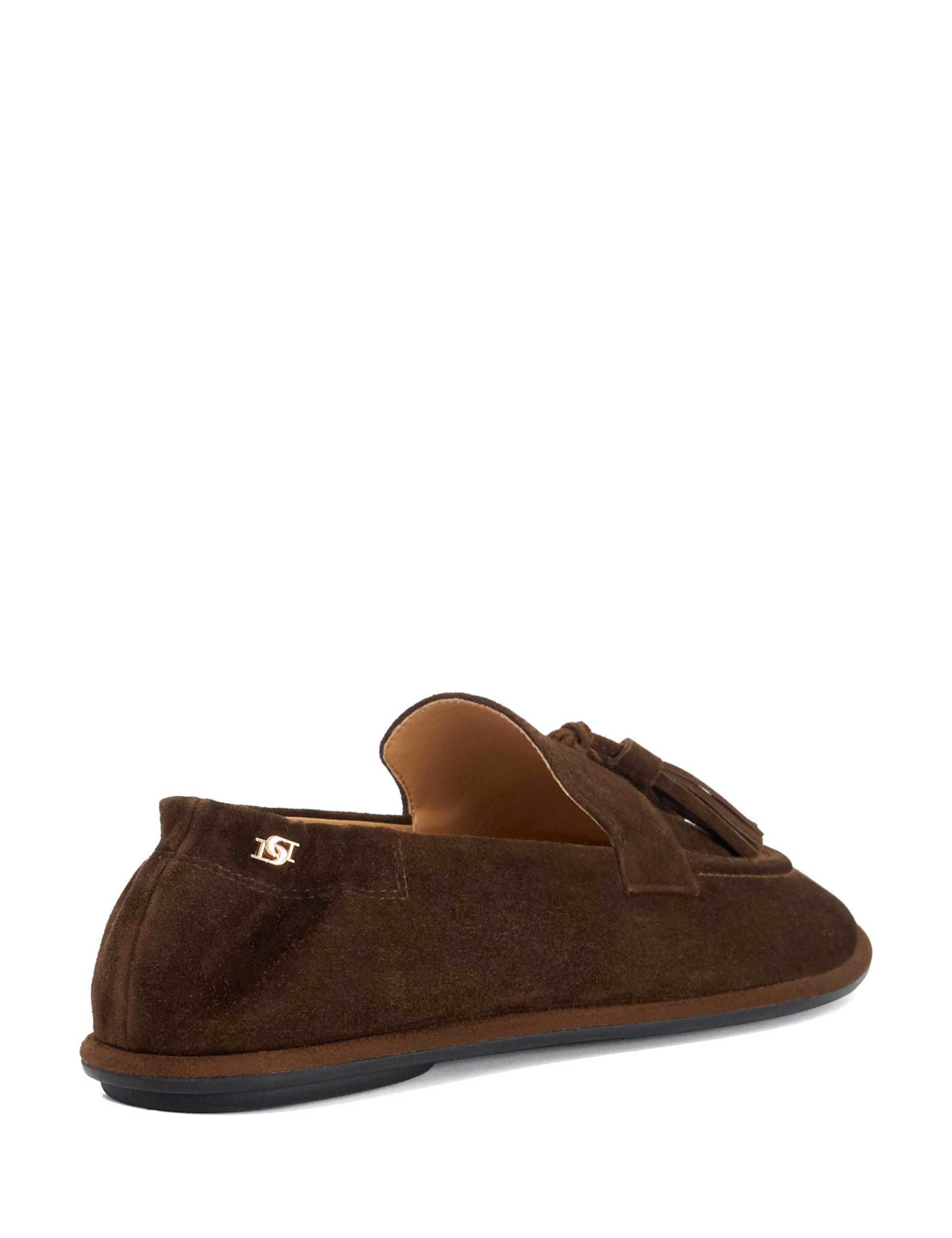 Suede Tassle Flat Round Toe Loafers 3 of 6