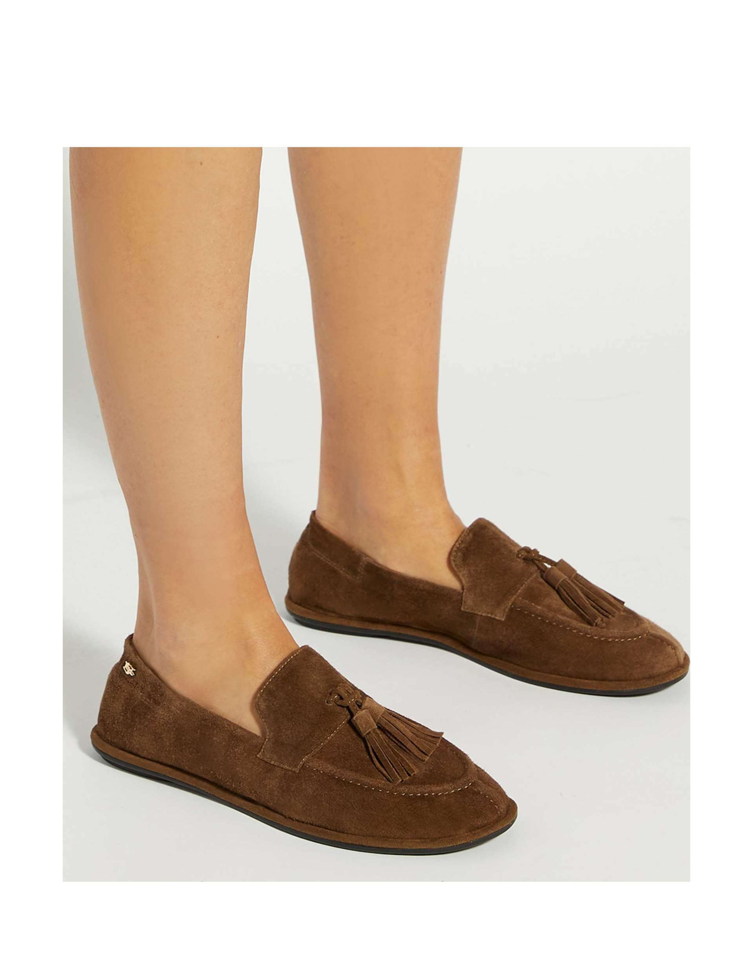 Suede Tassle Flat Round Toe Loafers 5 of 6