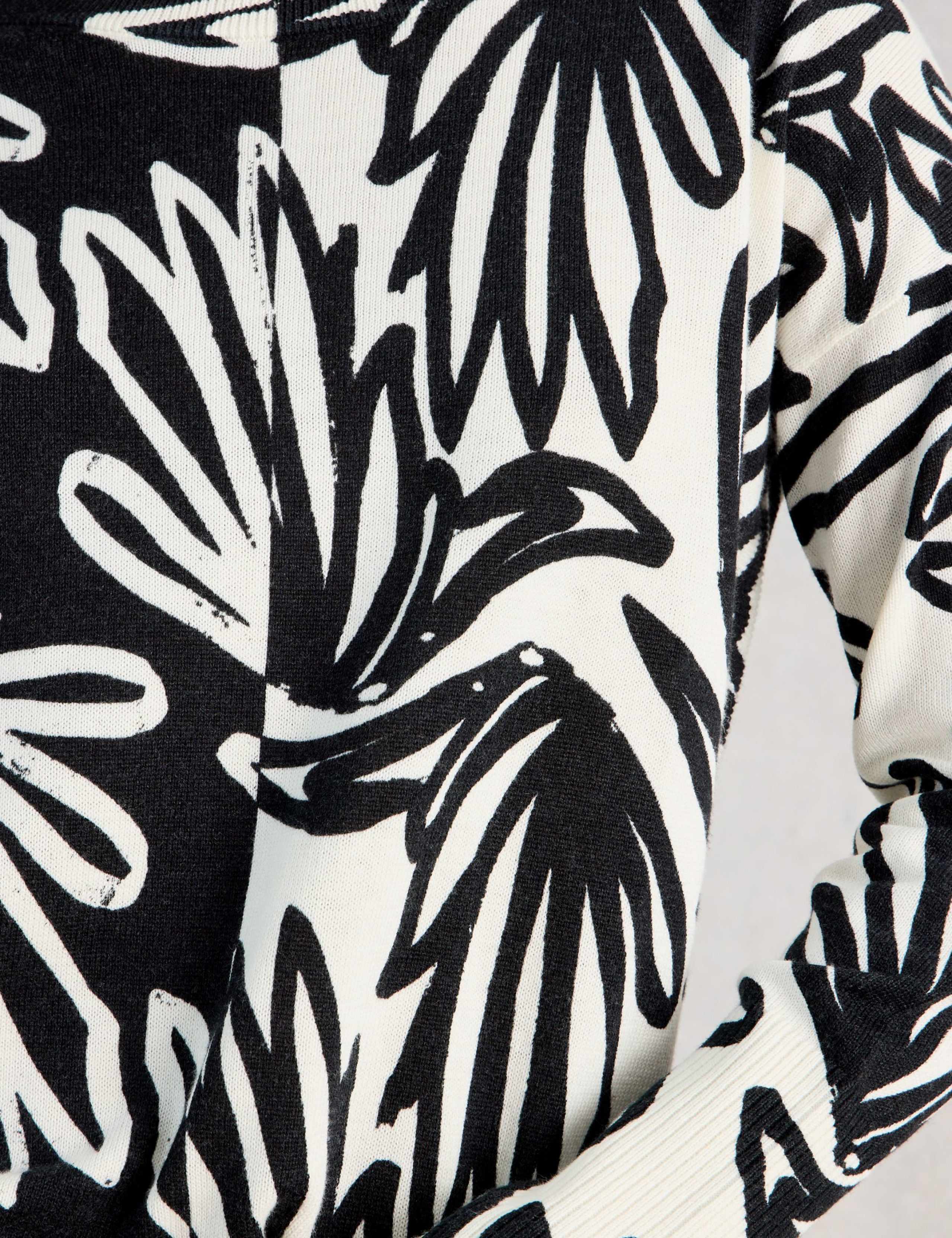 Cotton Rich Printed Crew Neck Jumper 6 of 6