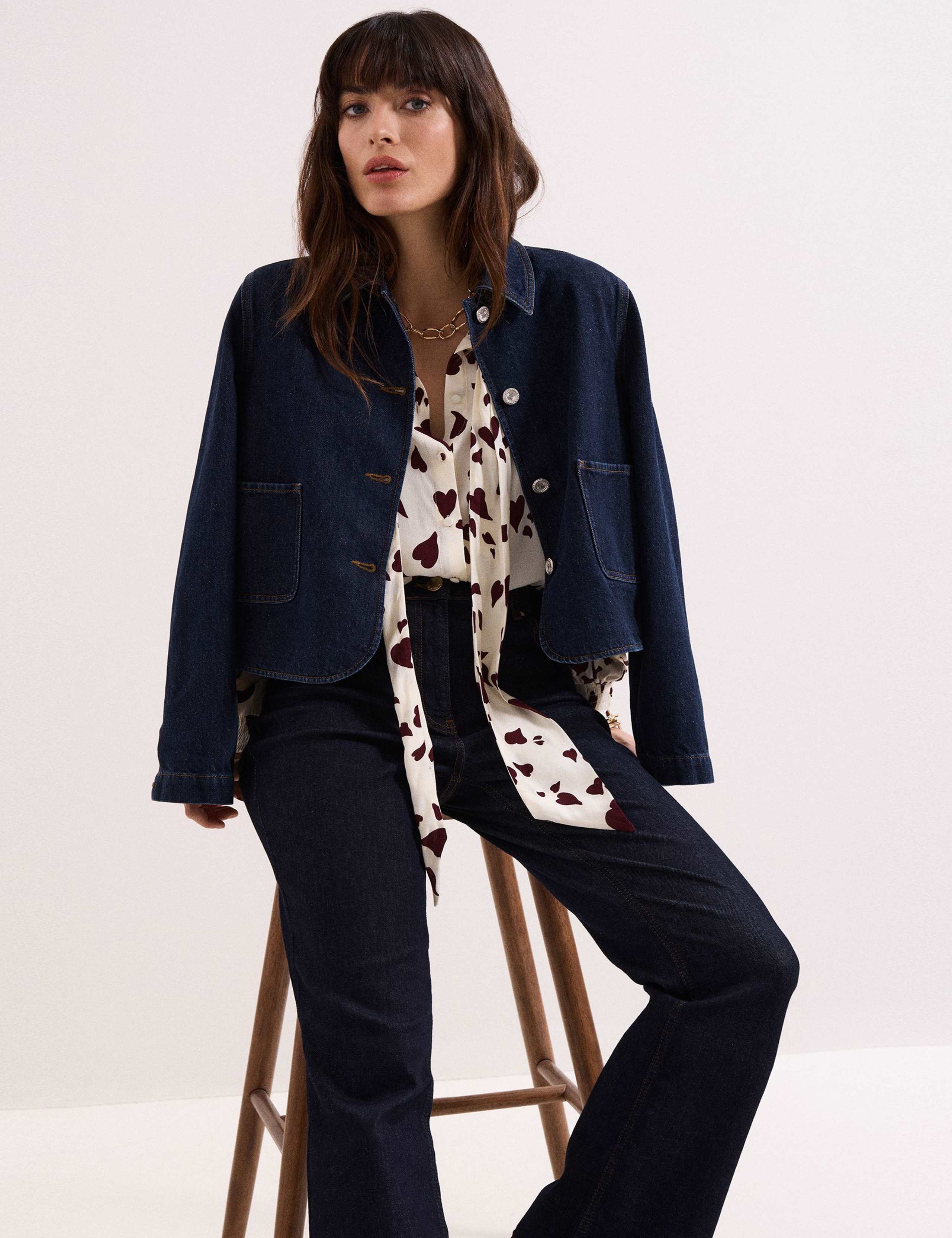 Heart Print Tie Neck Blouse 4 of 5